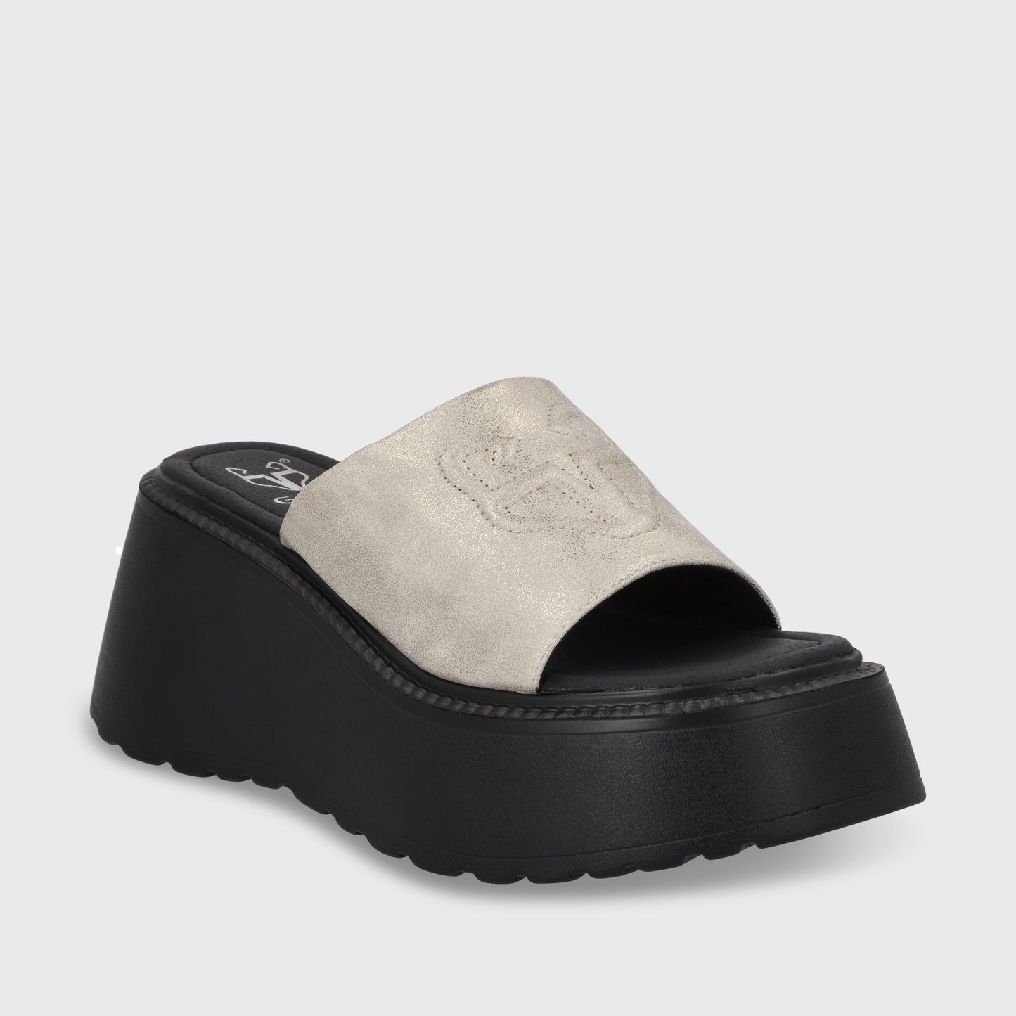 Sandalia Plataforma Dorada Mujer 53720