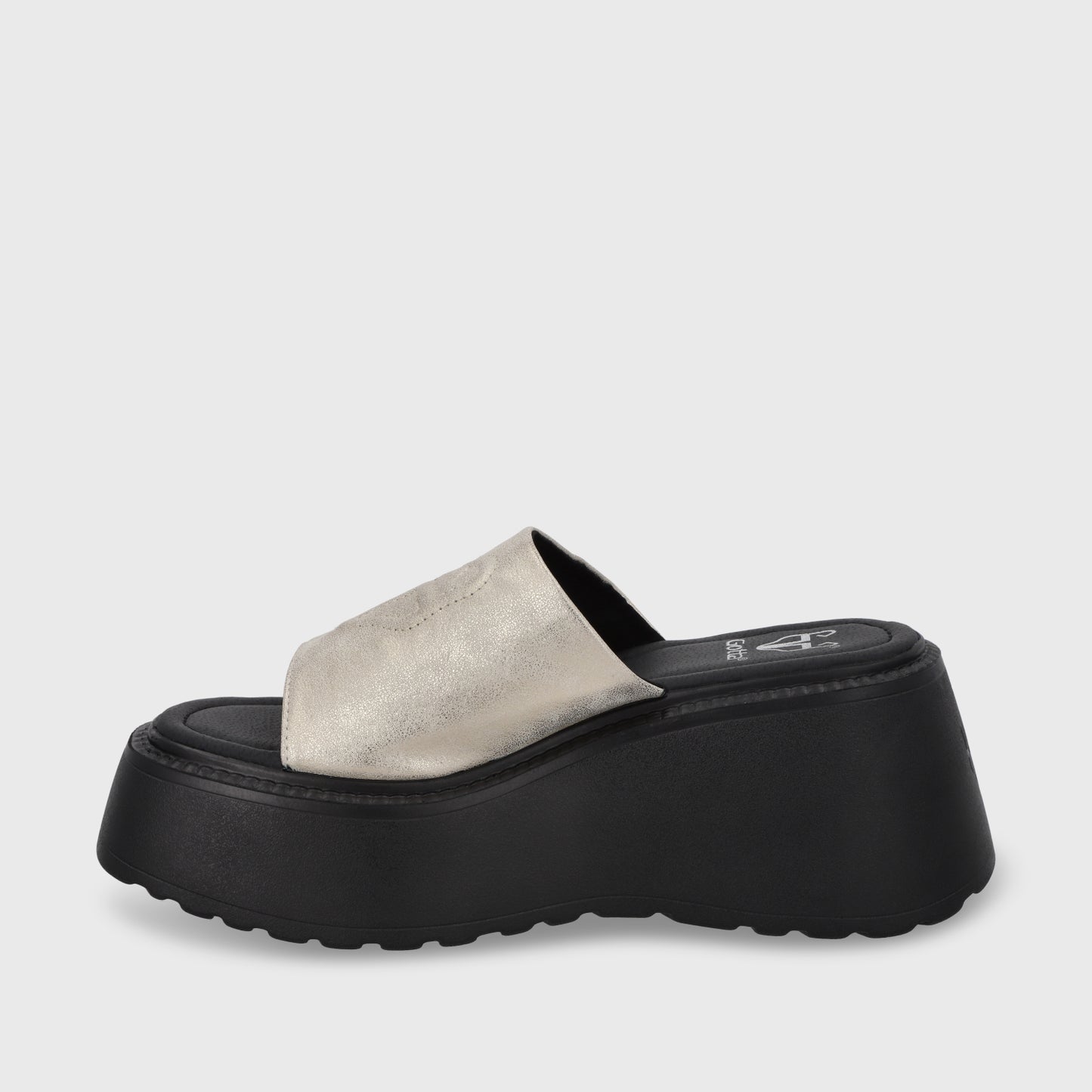 Sandalia Plataforma Dorada Mujer 53720