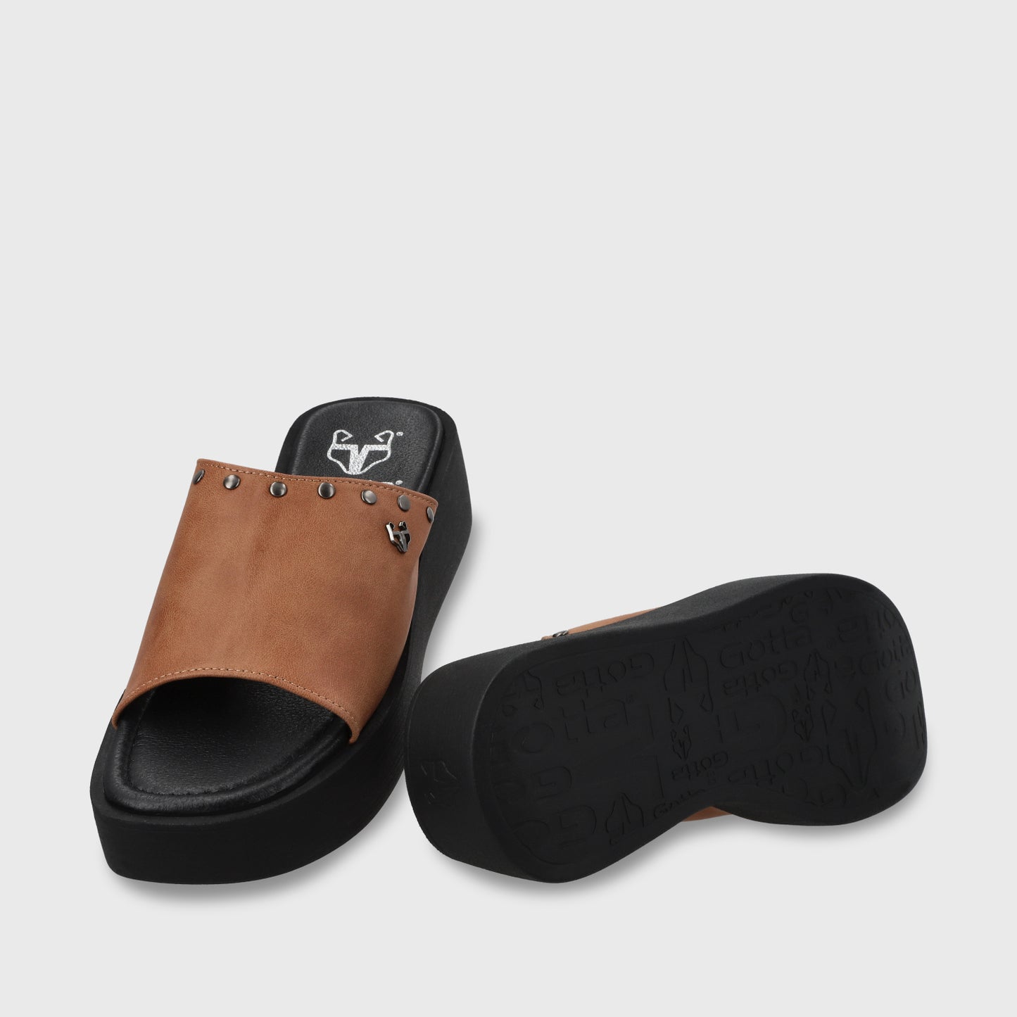 Sandalia Plataforma Camel Mujer 53730