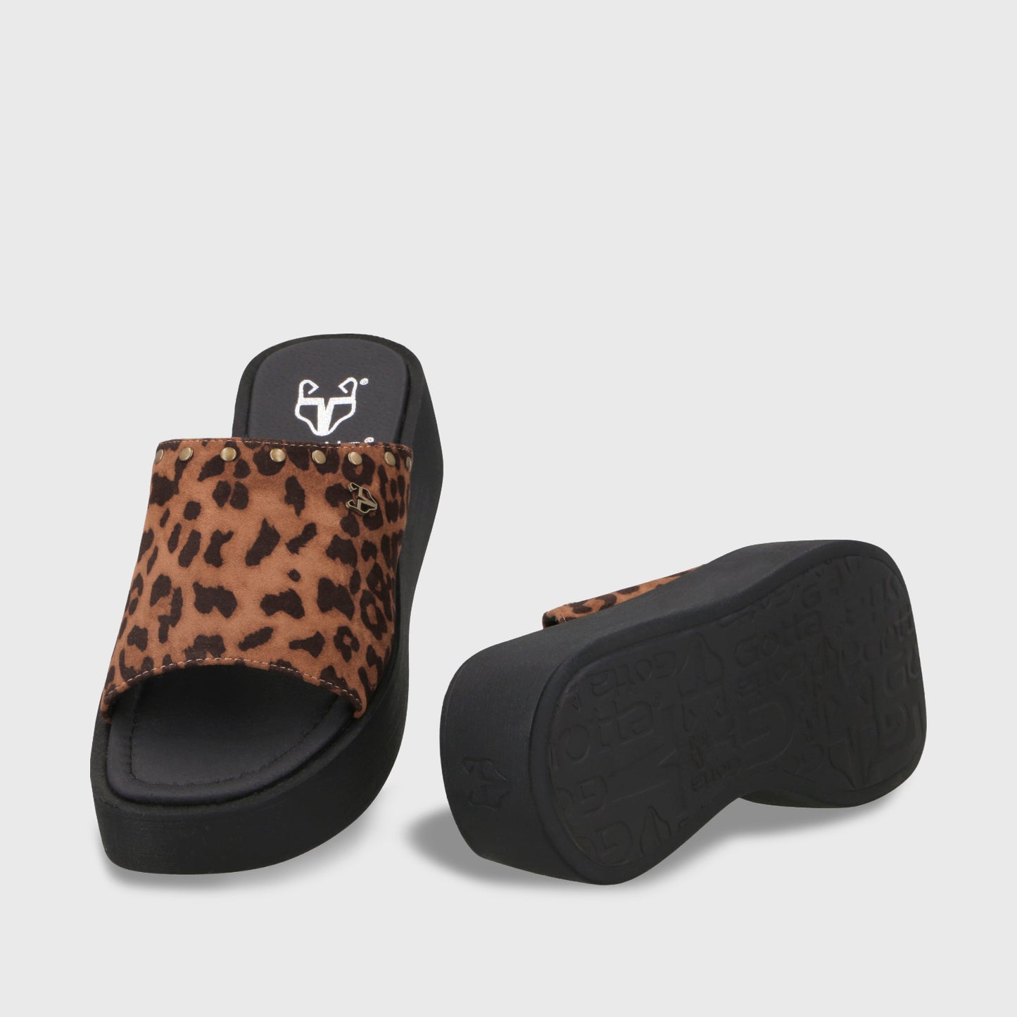 Sandalia Plataforma Animal Print Mujer 53730