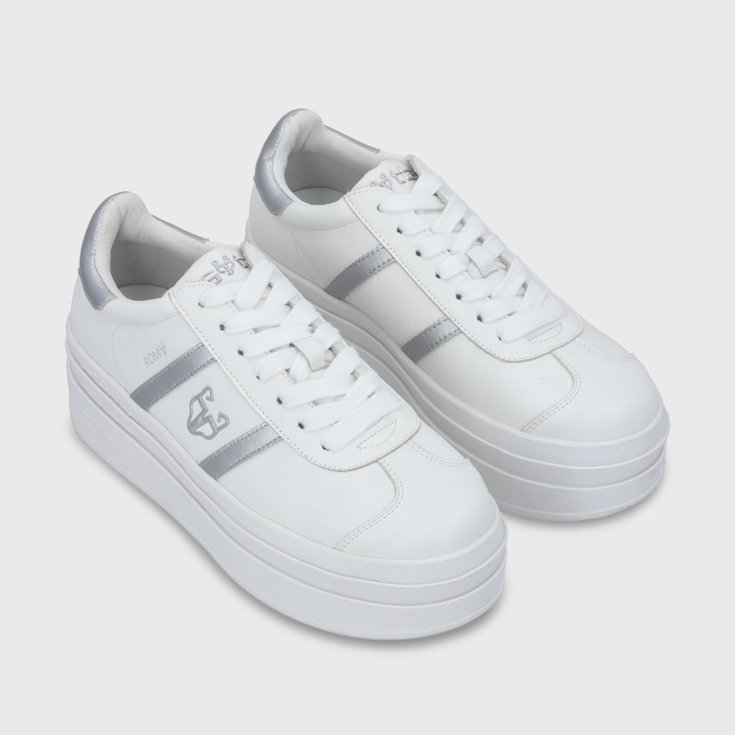 Zapatilla Roma Plataforma Plateada Mujer 53750