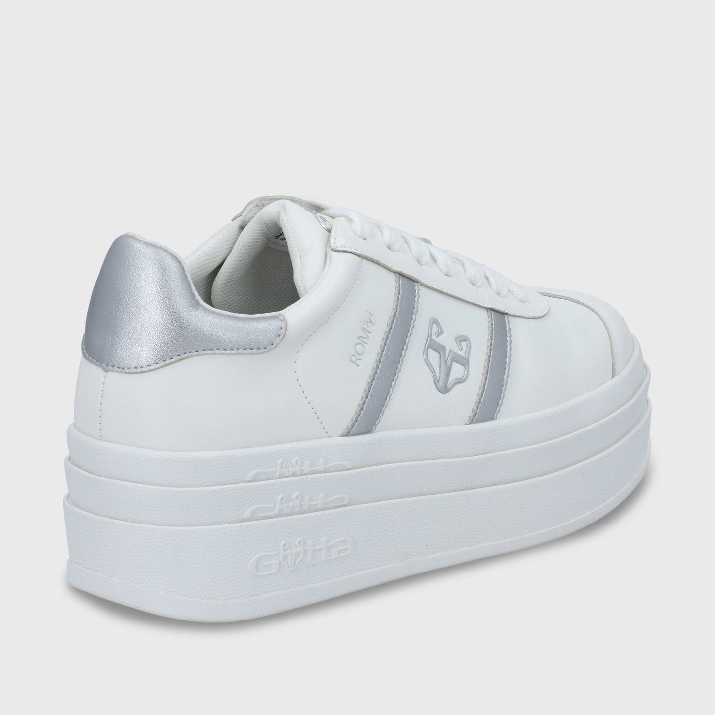 Zapatilla Roma Plataforma Plateada Mujer 53750
