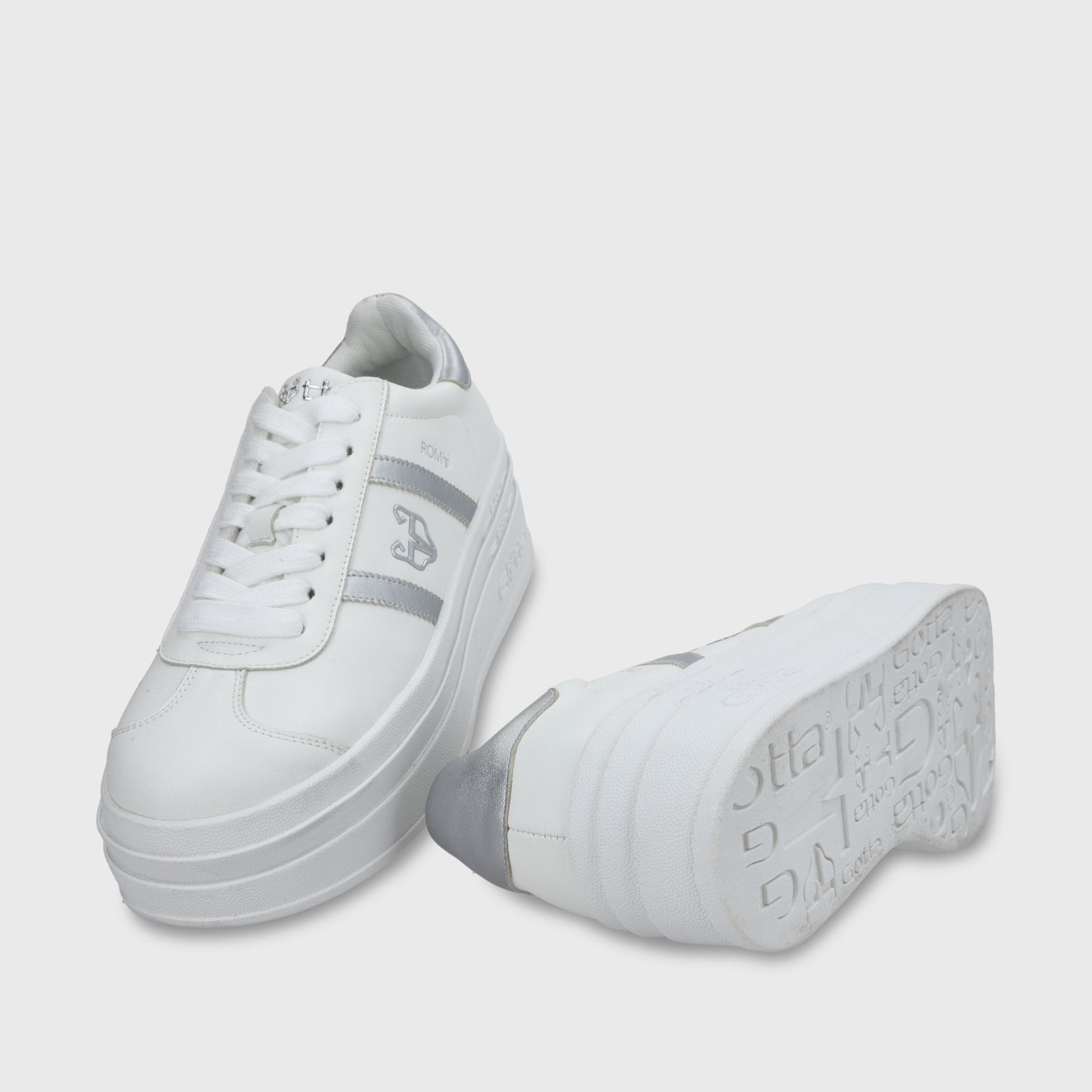 Zapatilla Roma Plataforma Plateada Mujer 53750