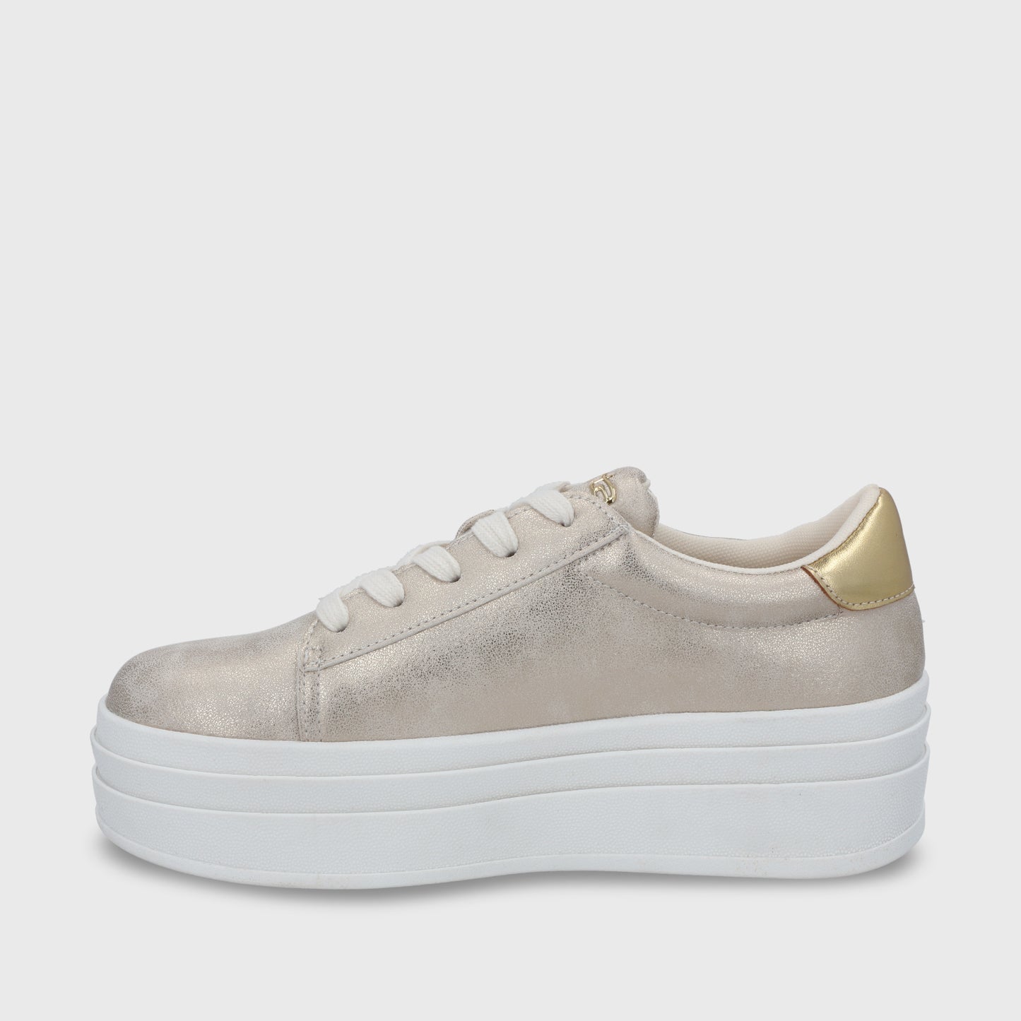 Zapatilla Plataforma Dorada Mujer 53751