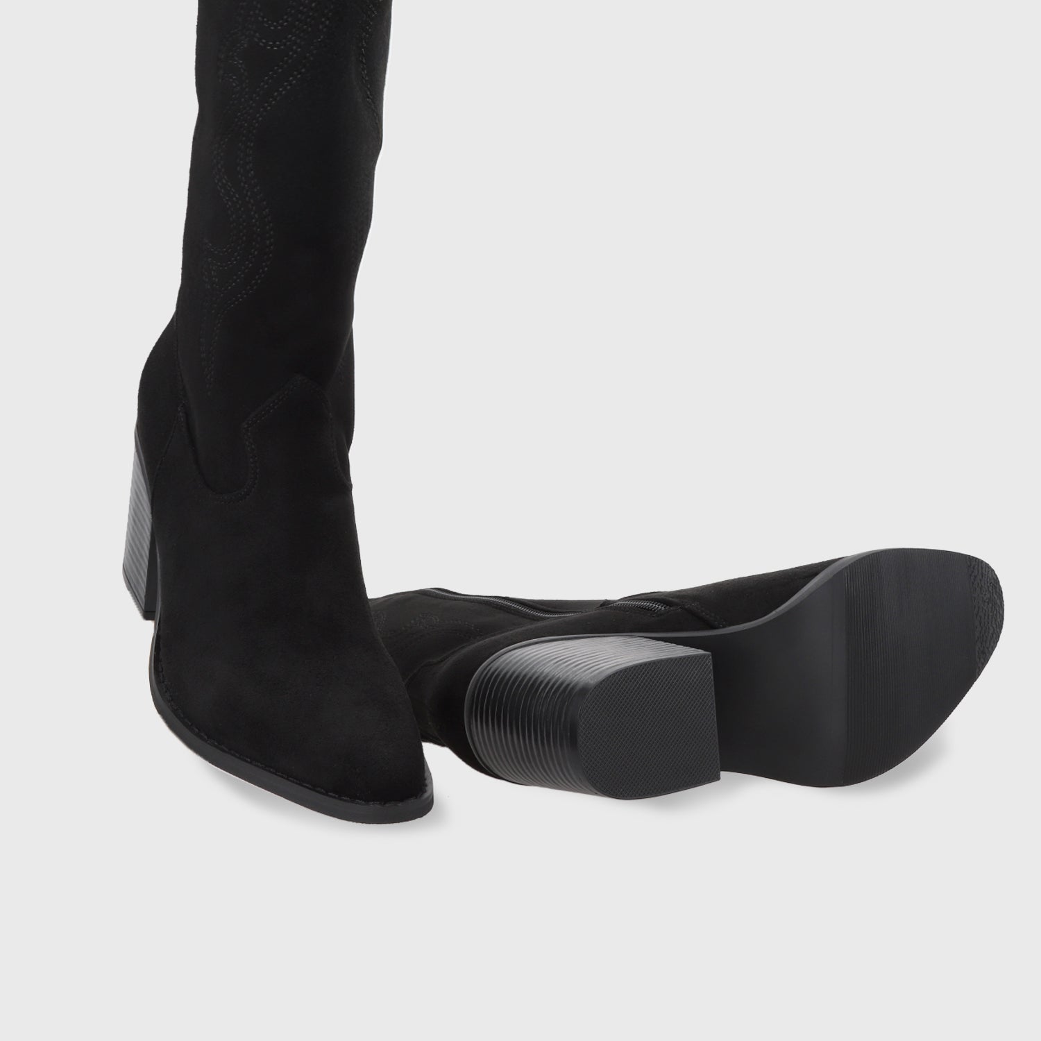 Bota Taco Negra Mujer 53782