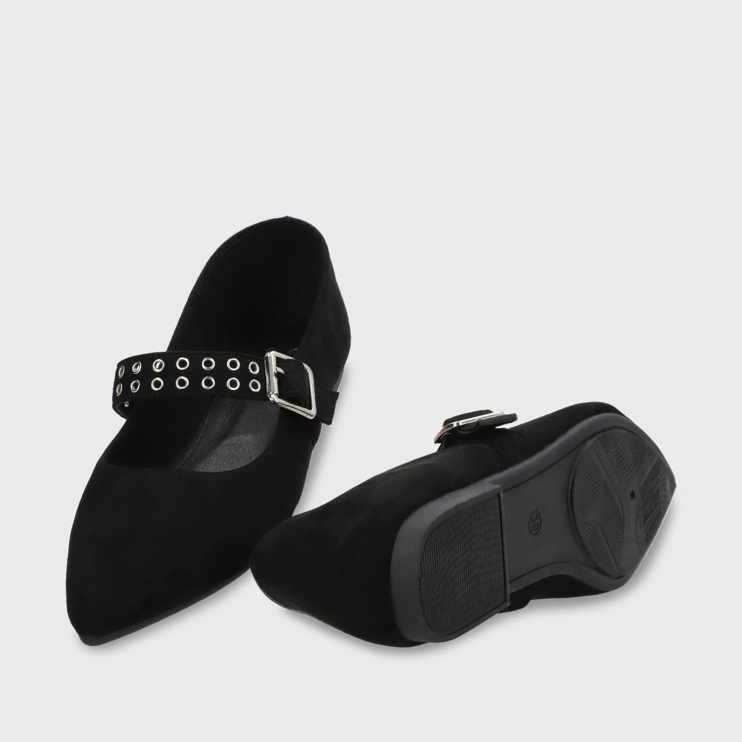 Ballerina Plano Negro Mujer 54011