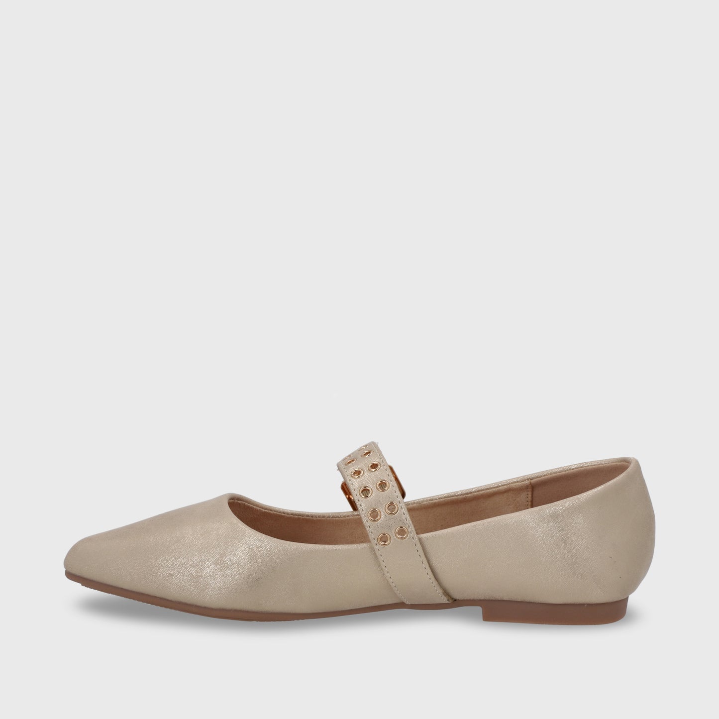 Ballerina Plana Dorada Mujer 54011