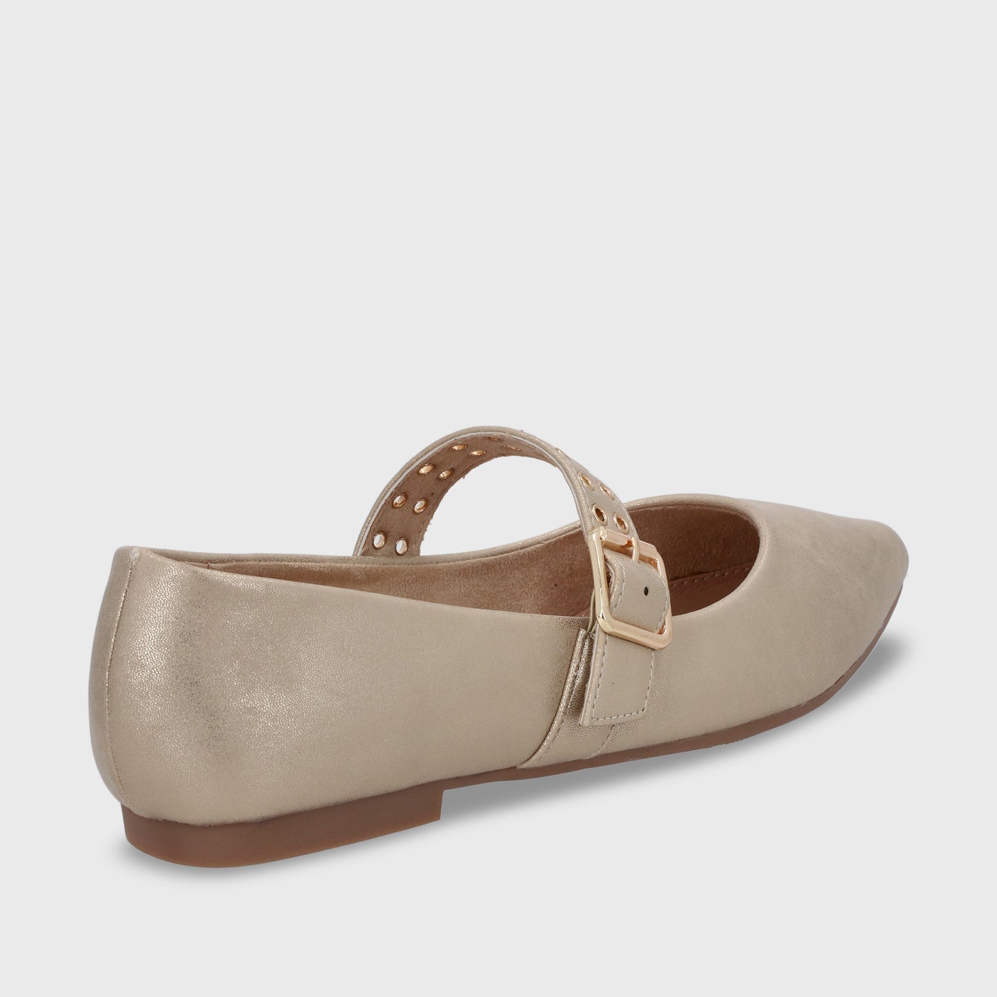 Ballerina Plana Dorada Mujer 54011