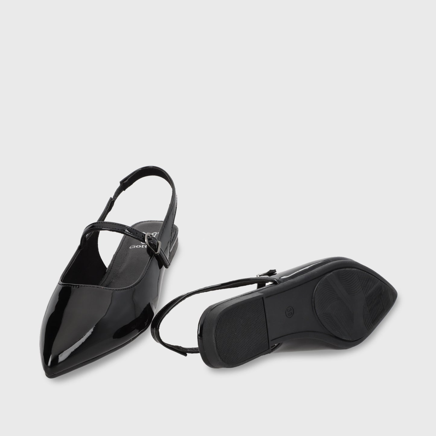 Ballerina Plano Negro Mujer 54012