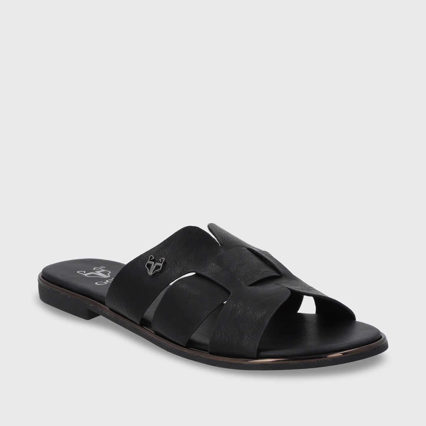 Sandalia Plano Negro Mujer 55210
