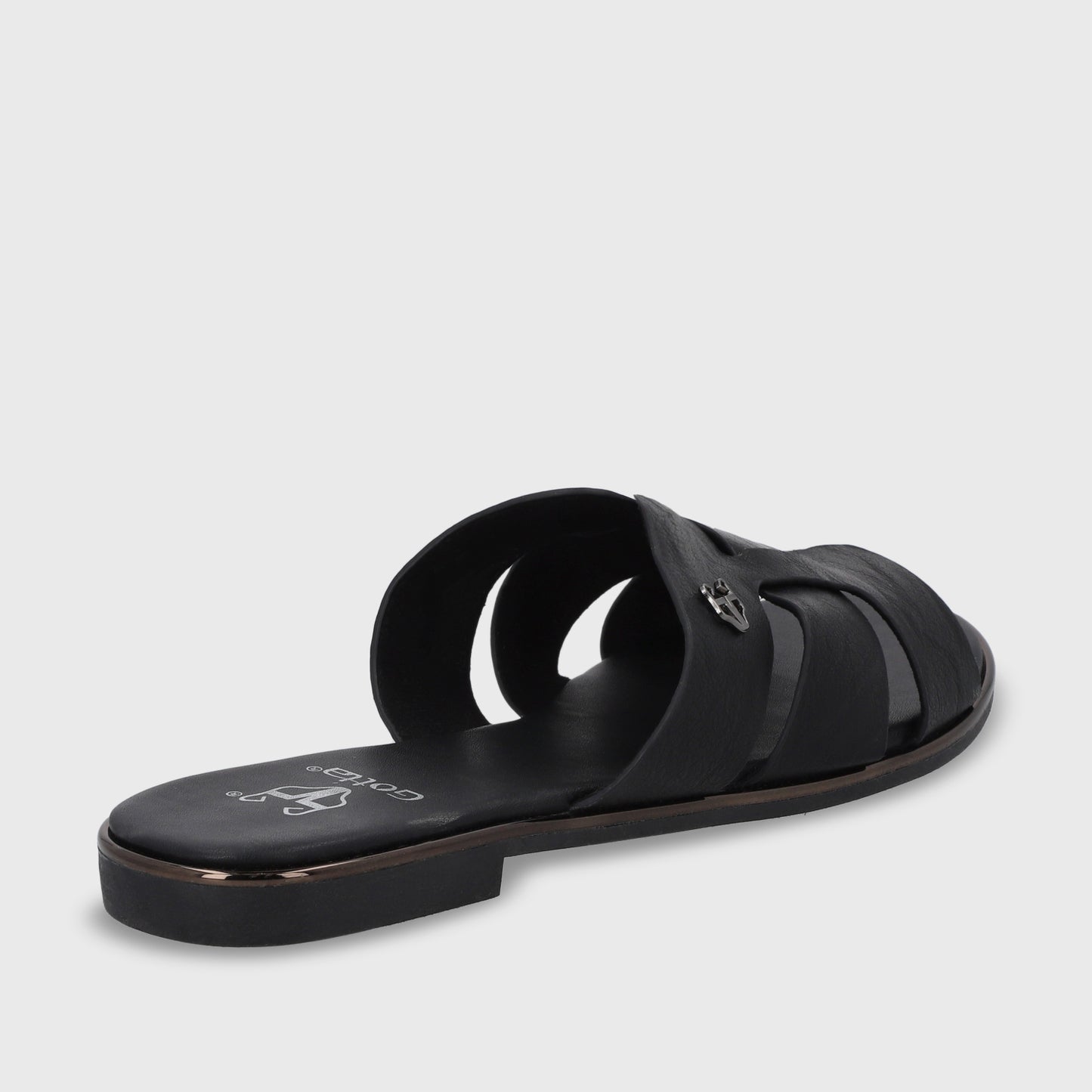 Sandalia Plano Negro Mujer 55210