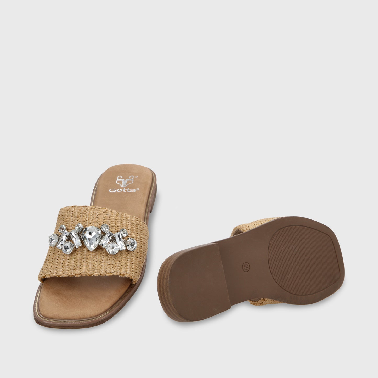 Sandalia Plano Rafia Mujer 55220