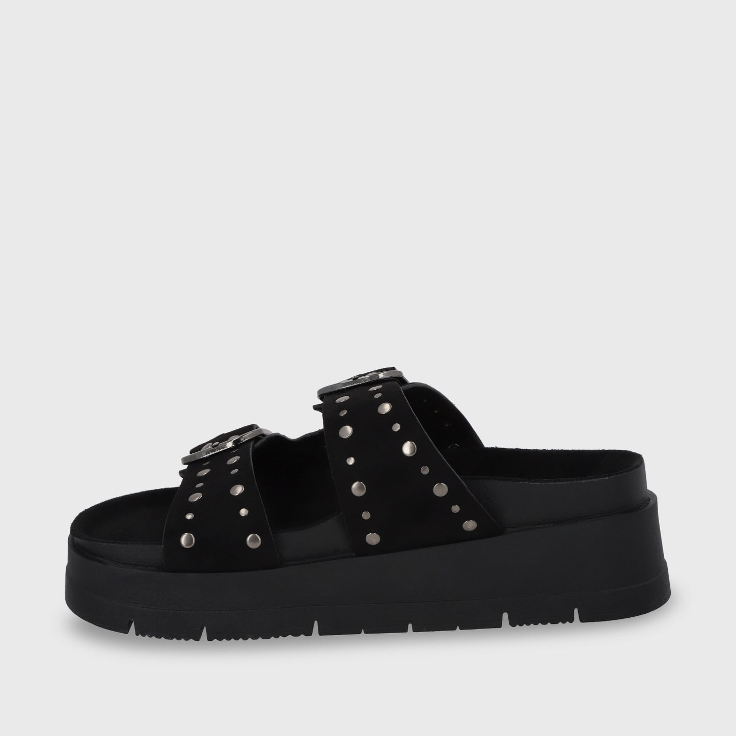 Sandalia Plataforma Negra Mujer 55230