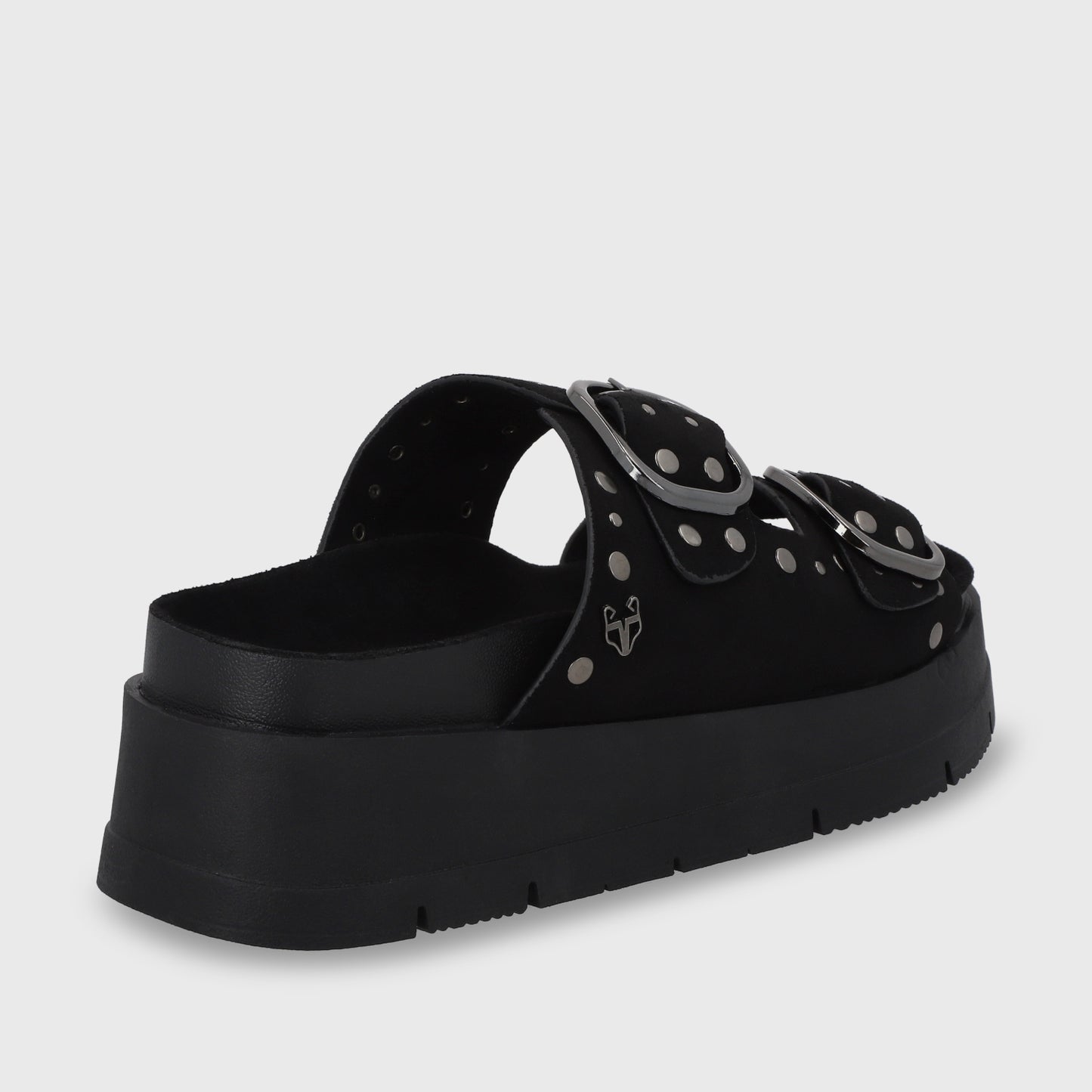 Sandalia Plataforma Negra Mujer 55230