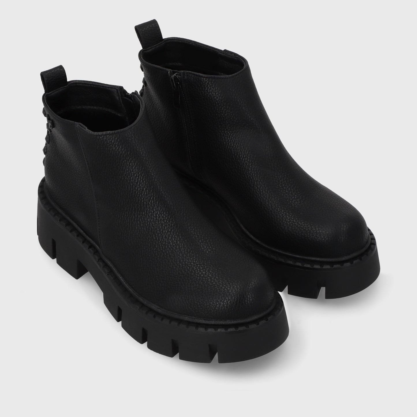 Botin Plataforma Negro Mujer 55260