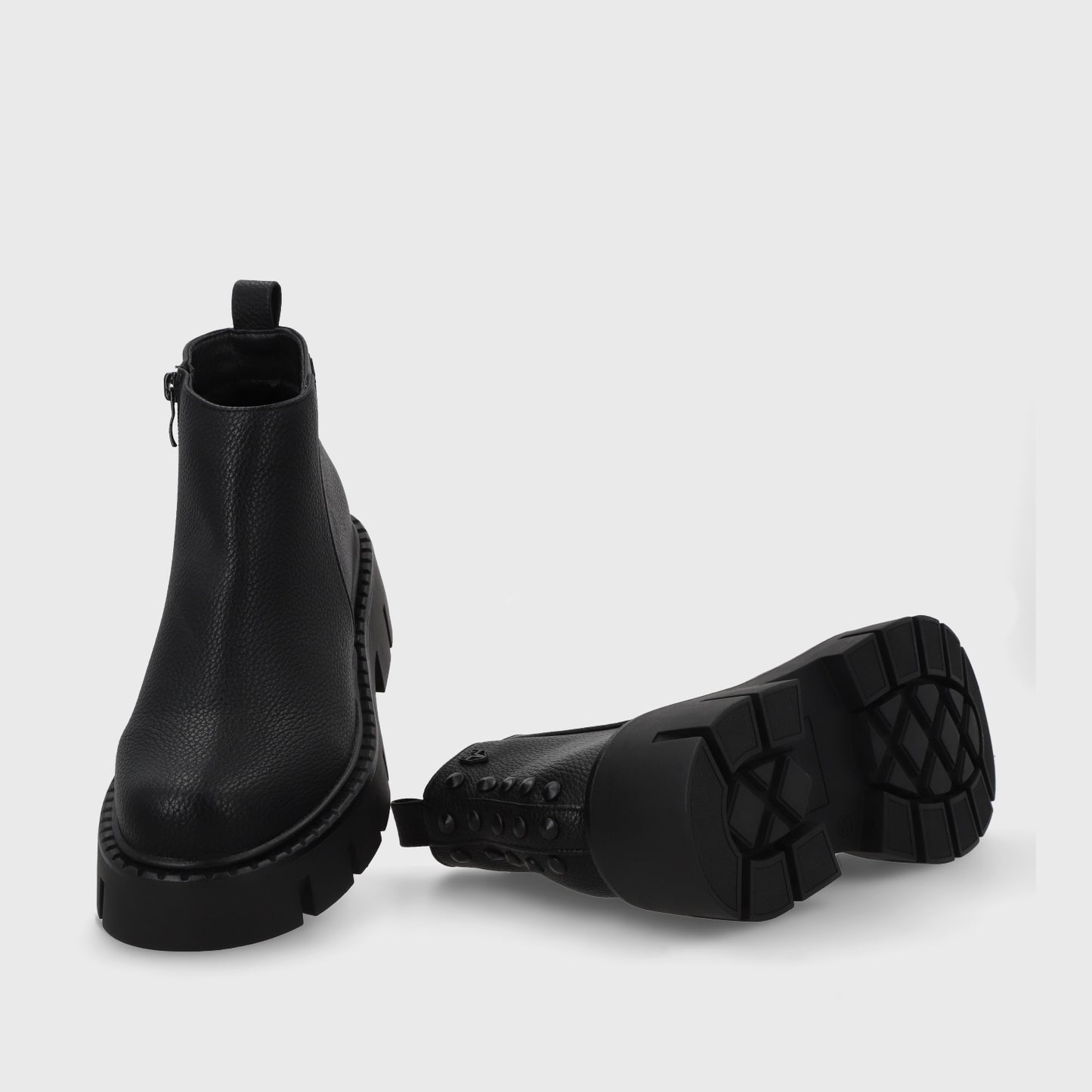 Botin Plataforma Negro Mujer 55260