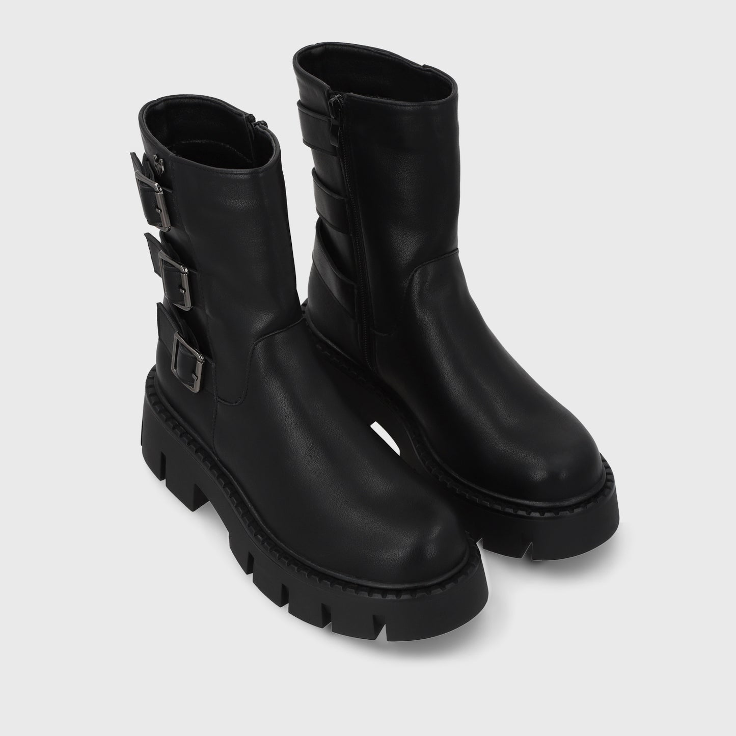 Botin Plataforma Negro Mujer 55261
