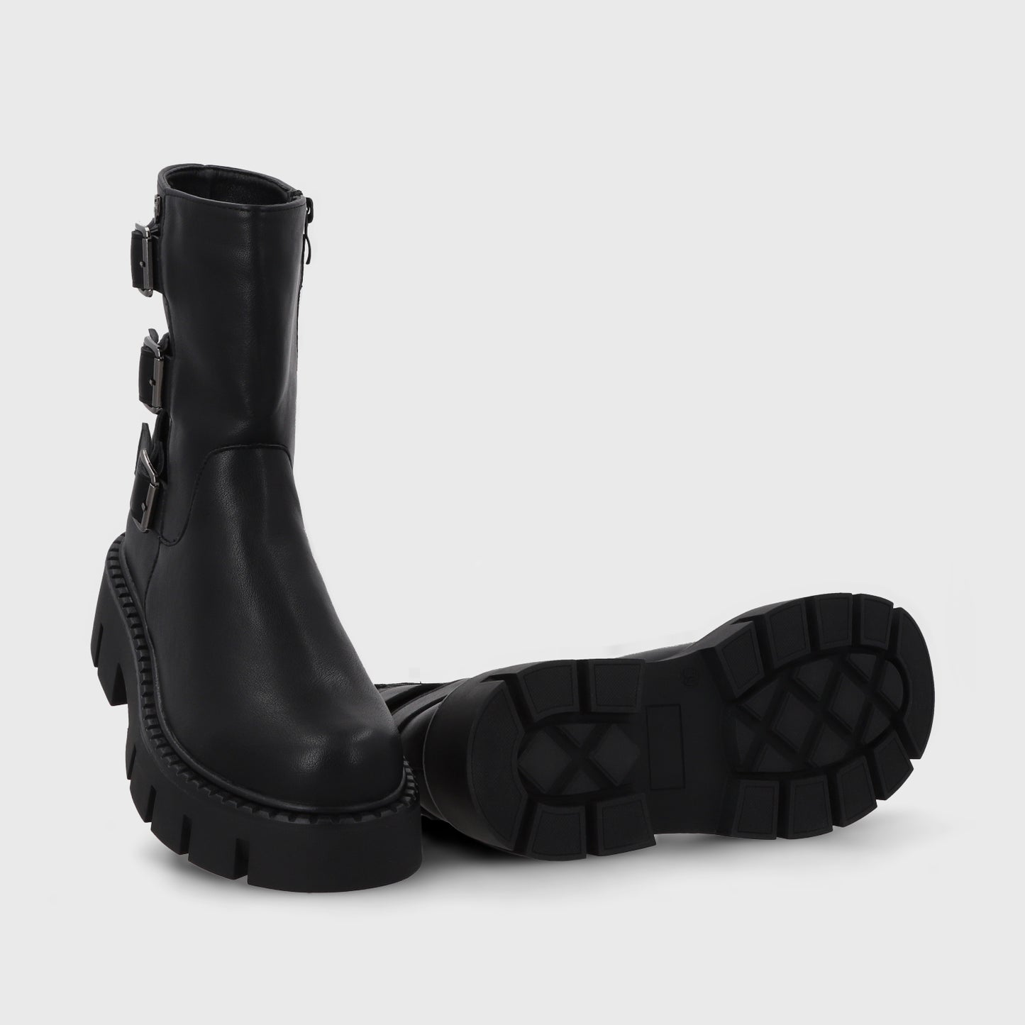 Botin Plataforma Negro Mujer 55261