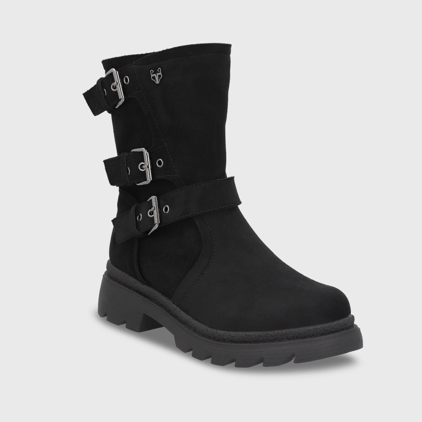 Botin Plataforma Negro Mujer 55280