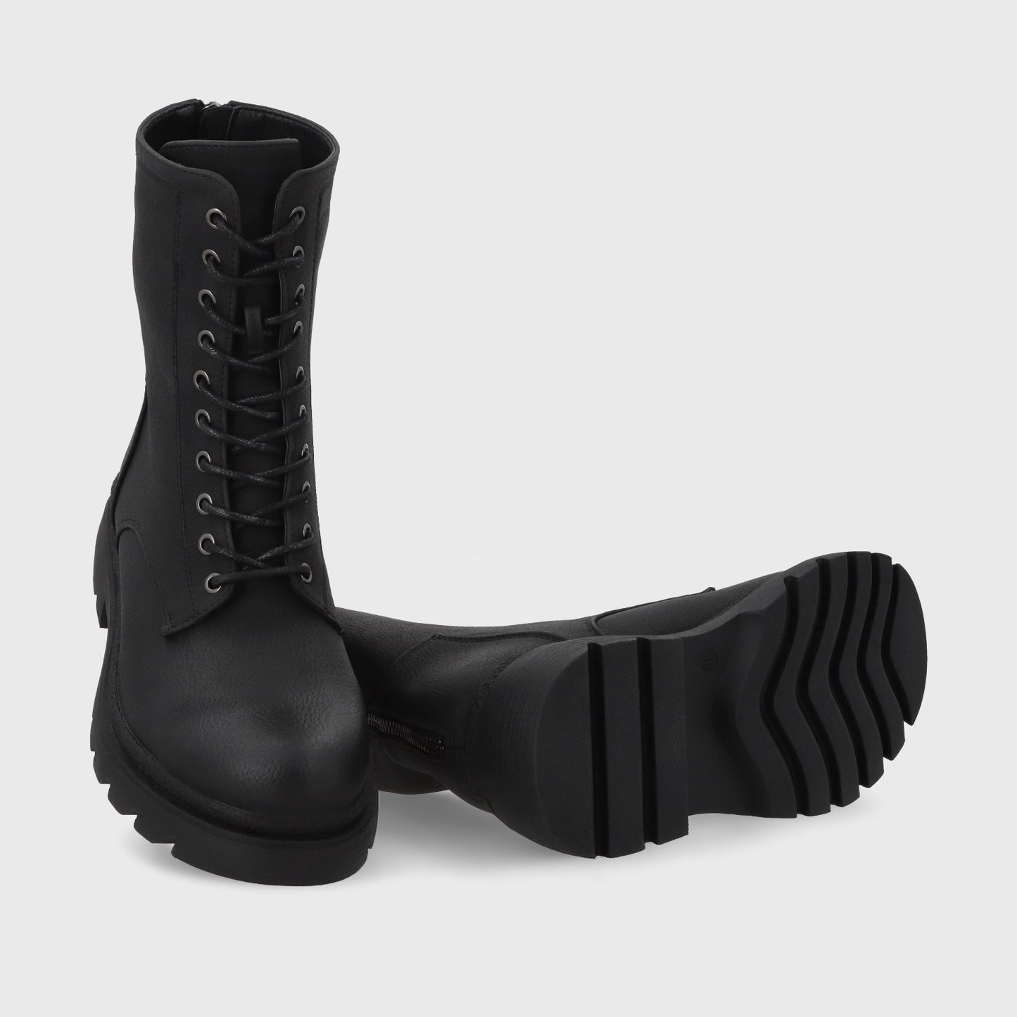 Botin Plataforma Negro Mujer 55281