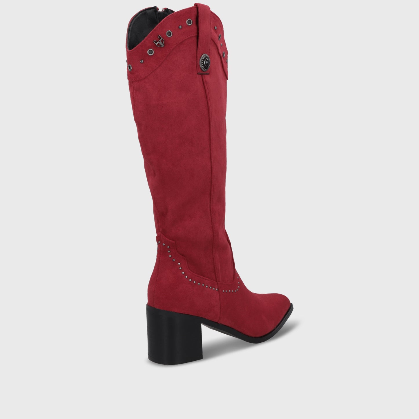 Bota Taco Roja Mujer 55301