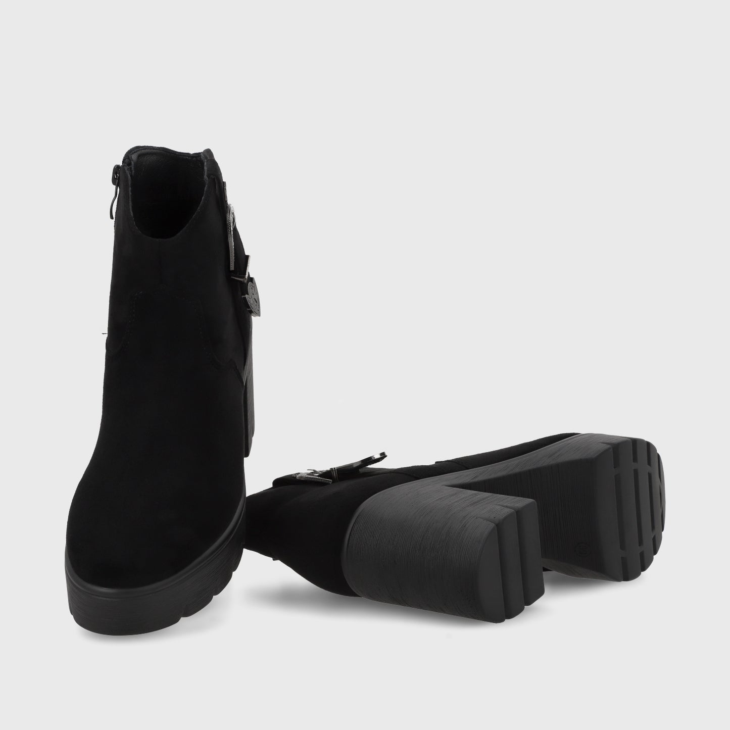 Botin Taco Negro Mujer 55311