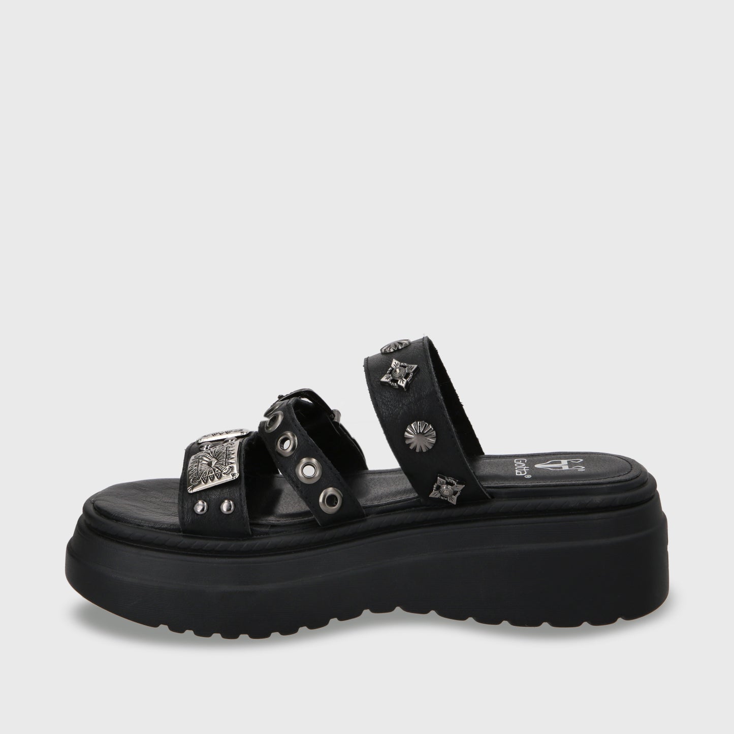 Sandalia Plataforma Negro Mujer 55922