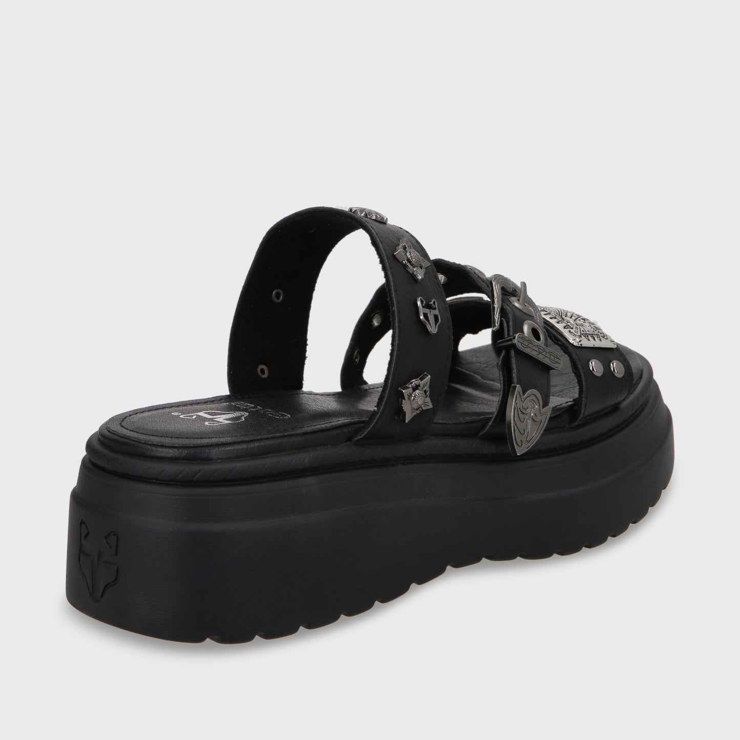 Sandalia Plataforma Negro Mujer 55922