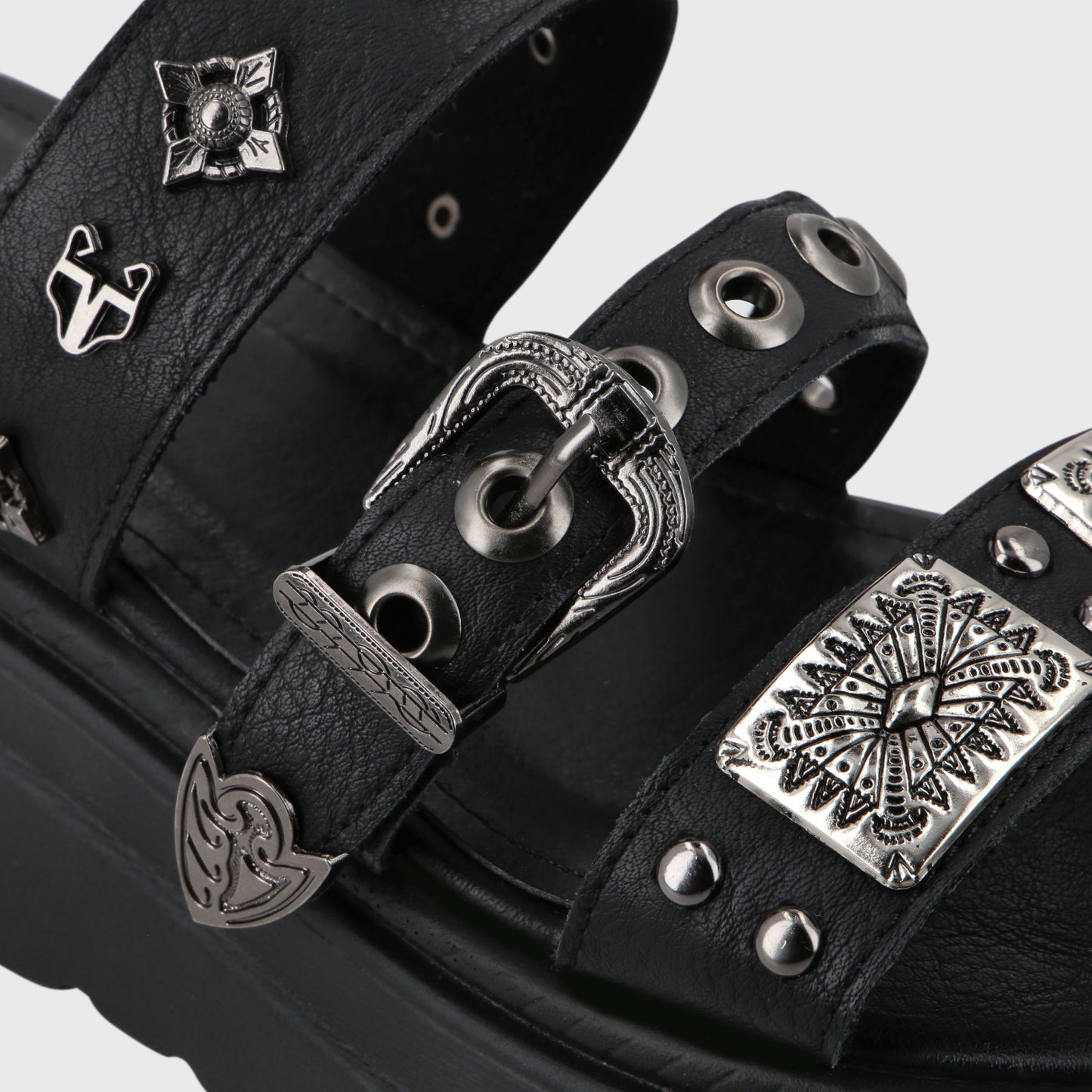 Sandalia Plataforma Negro Mujer 55922