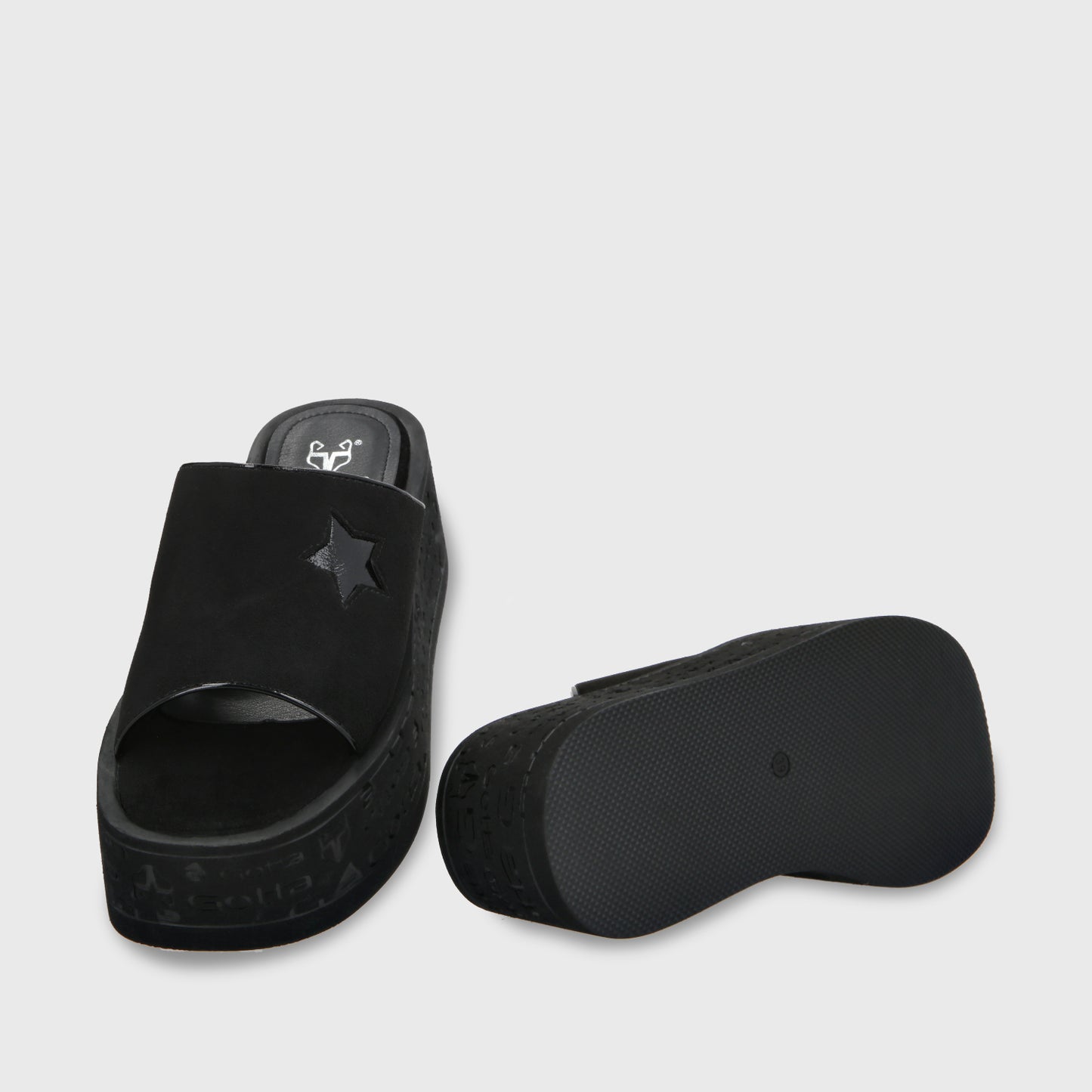 Sandalia Plataforma Negro Mujer 55930