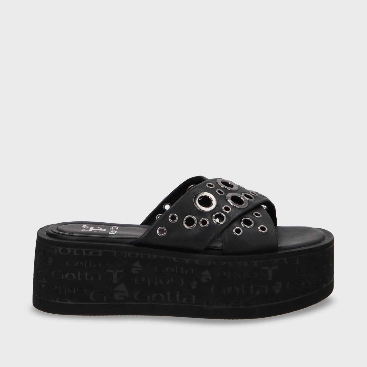 Sandalia Plataforma Negro Mujer 55931