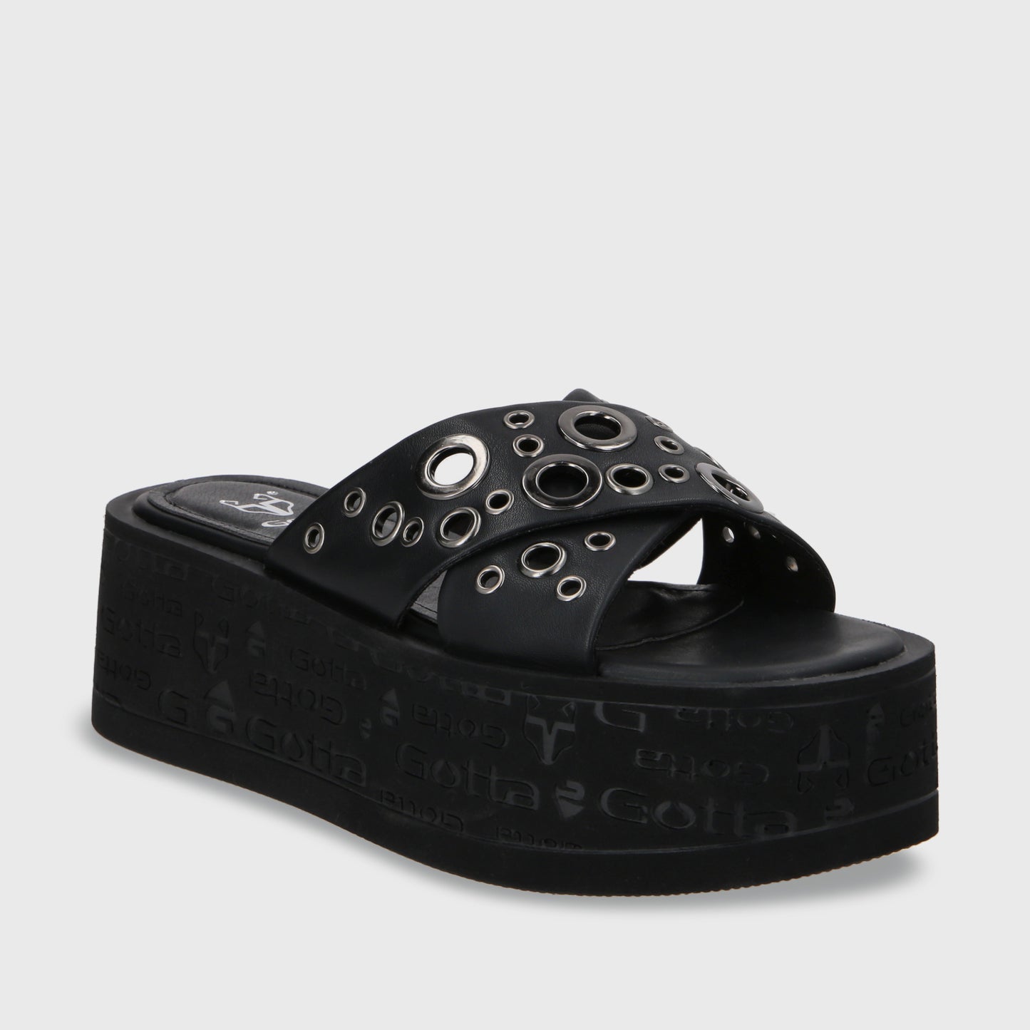 Sandalia Plataforma Negro Mujer 55931