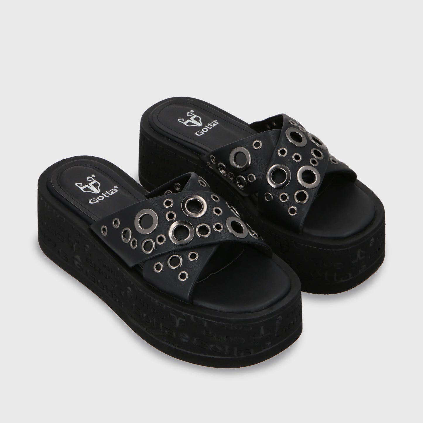 Sandalia Plataforma Negro Mujer 55931