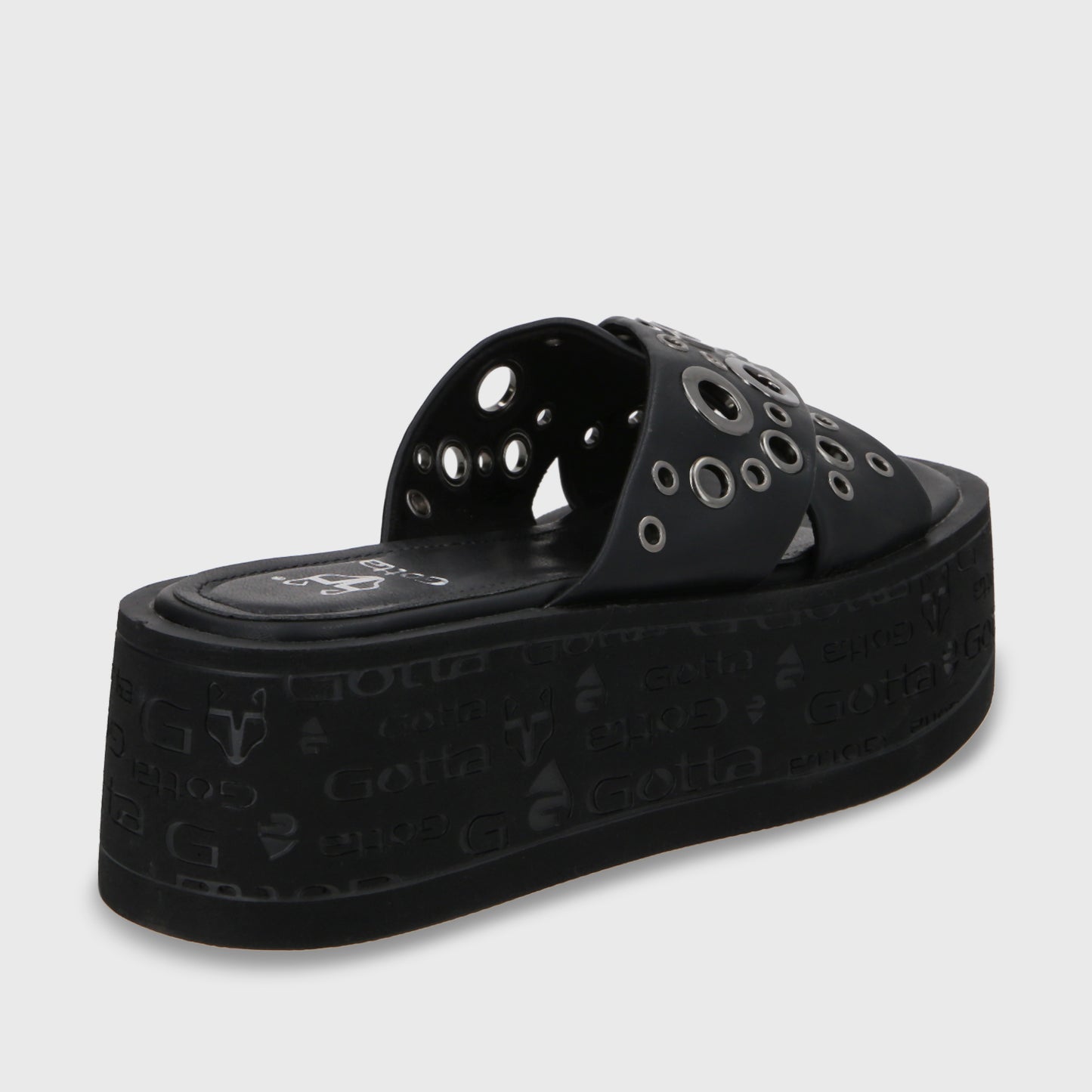 Sandalia Plataforma Negro Mujer 55931