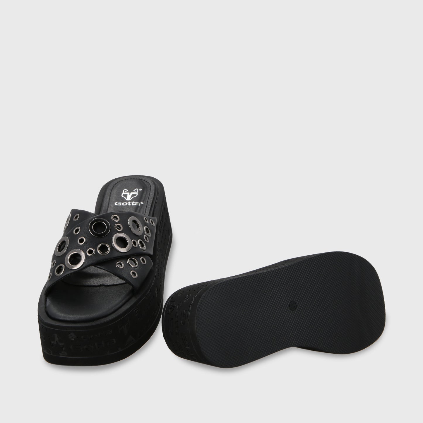 Sandalia Plataforma Negro Mujer 55931