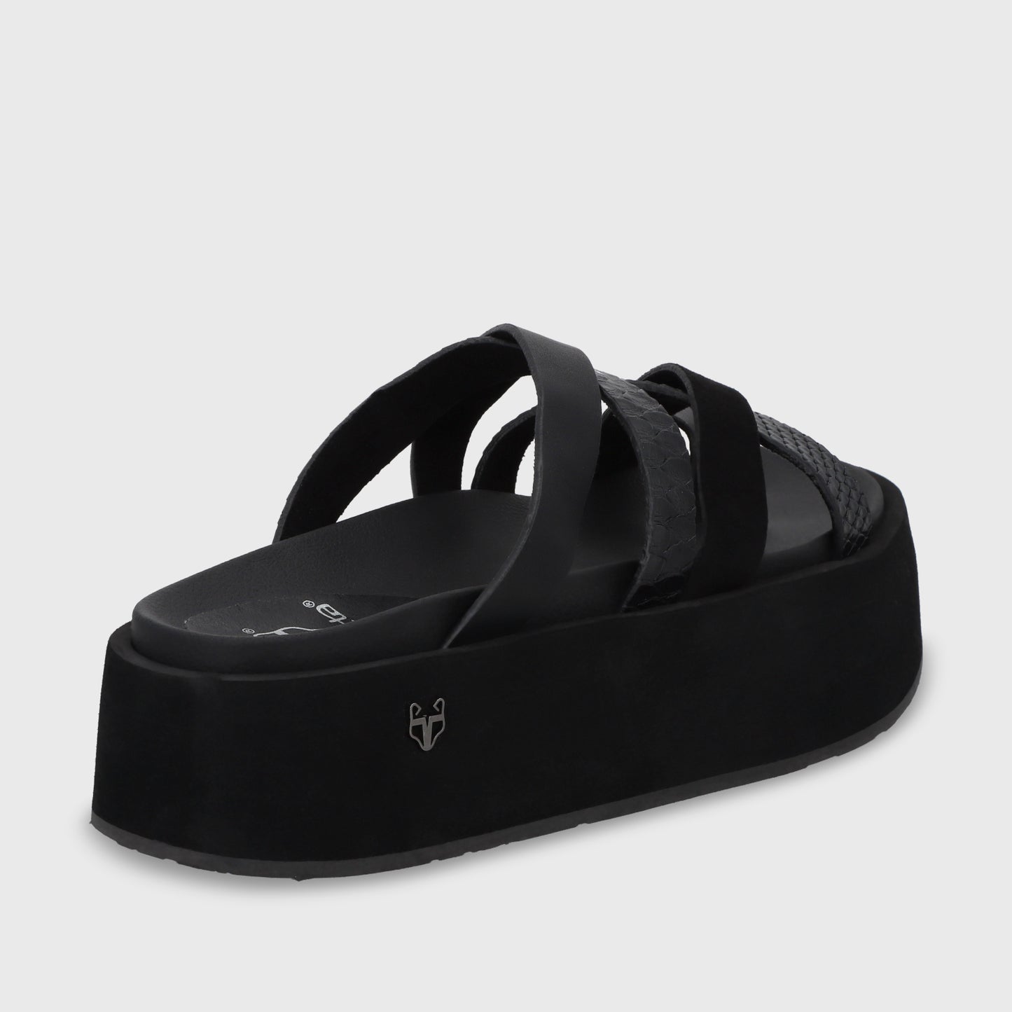Sandalia Plataforma Negro Mujer 55940