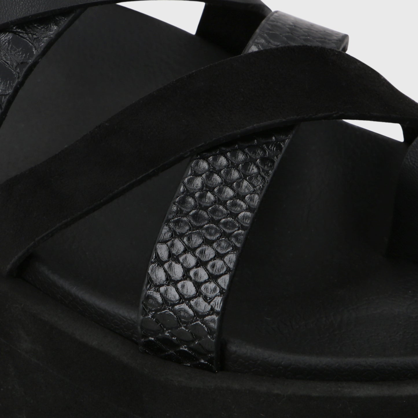 Sandalia Plataforma Negro Mujer 55940