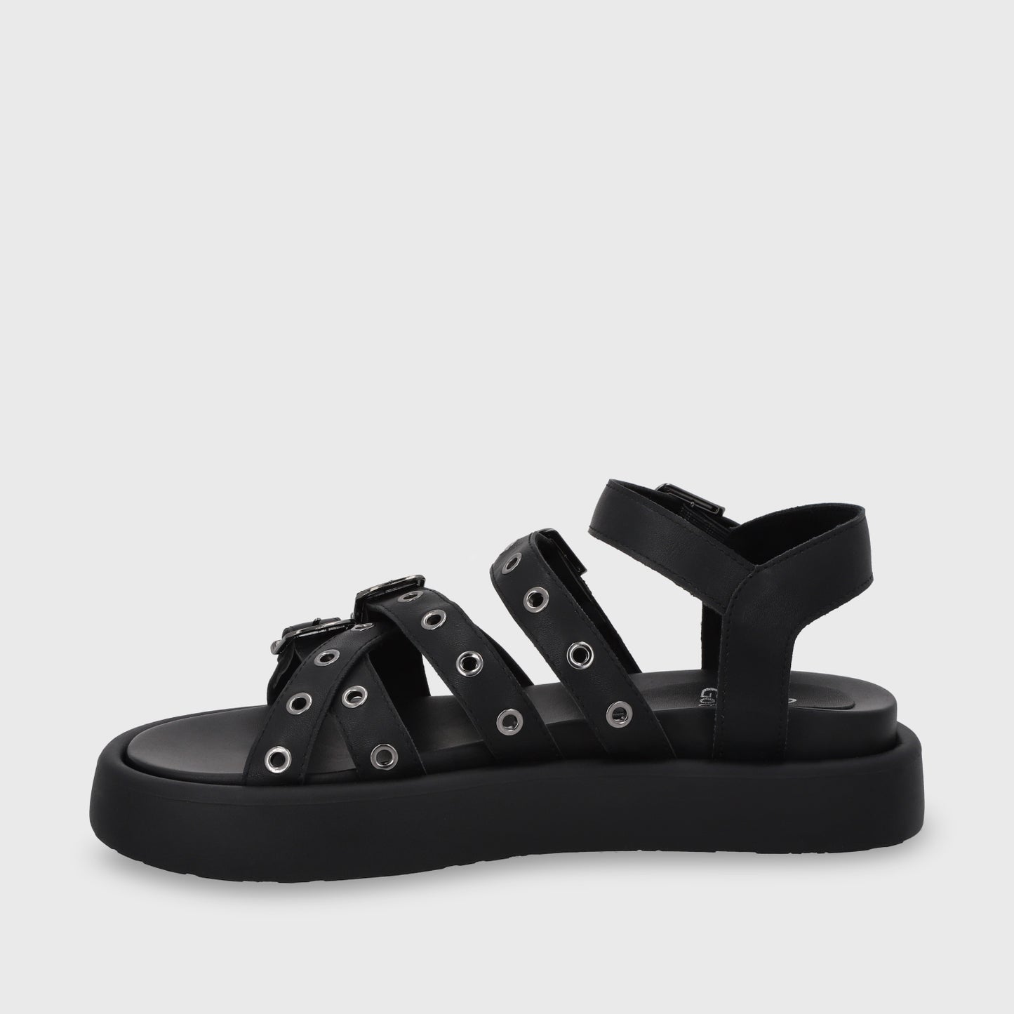 Sandalia Plana Negra Mujer 55950