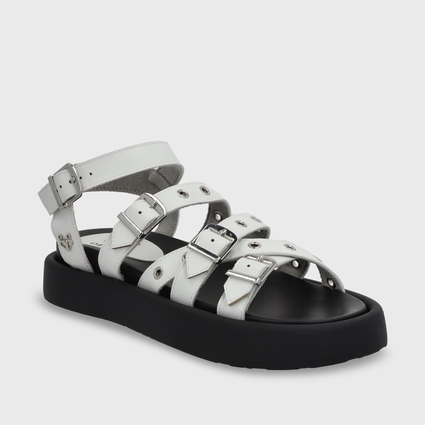 Sandalia Plana Blanca Mujer 55950