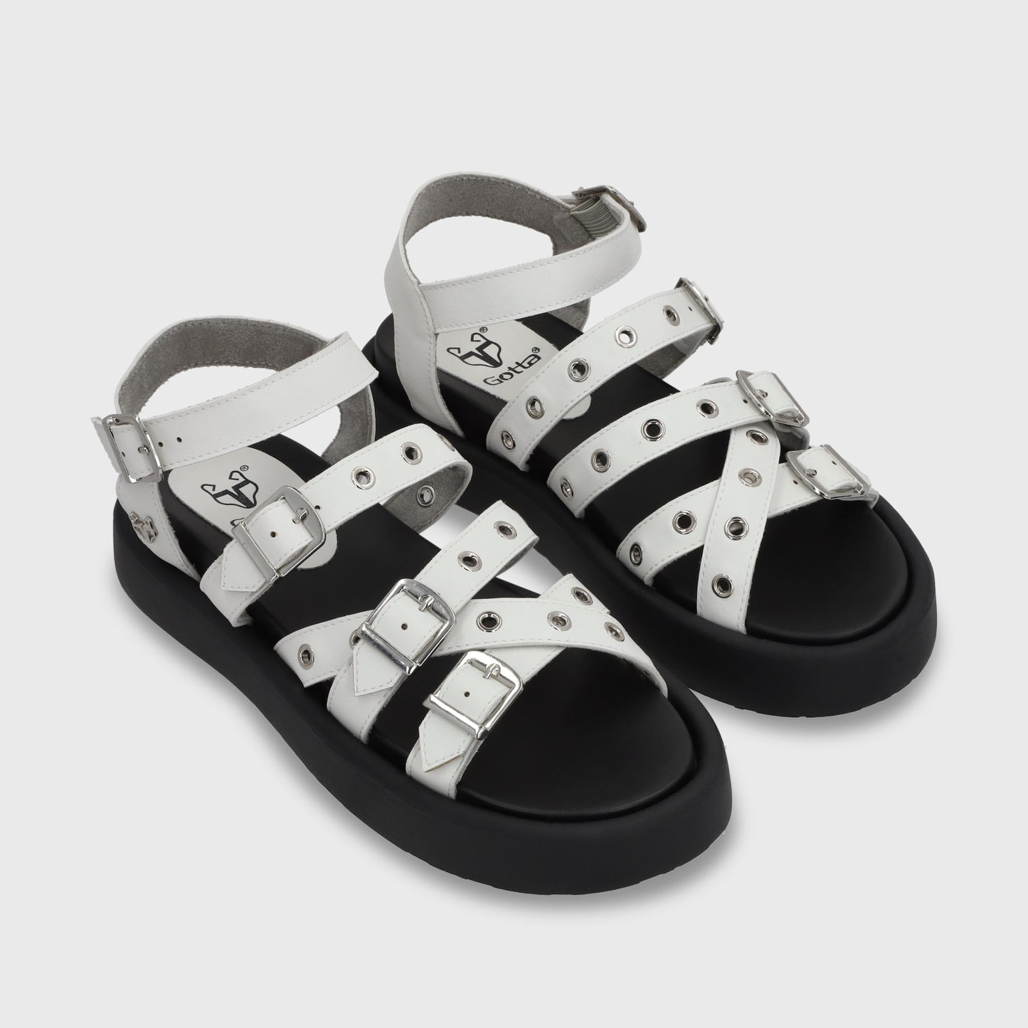Sandalia Plana Blanca Mujer 55950
