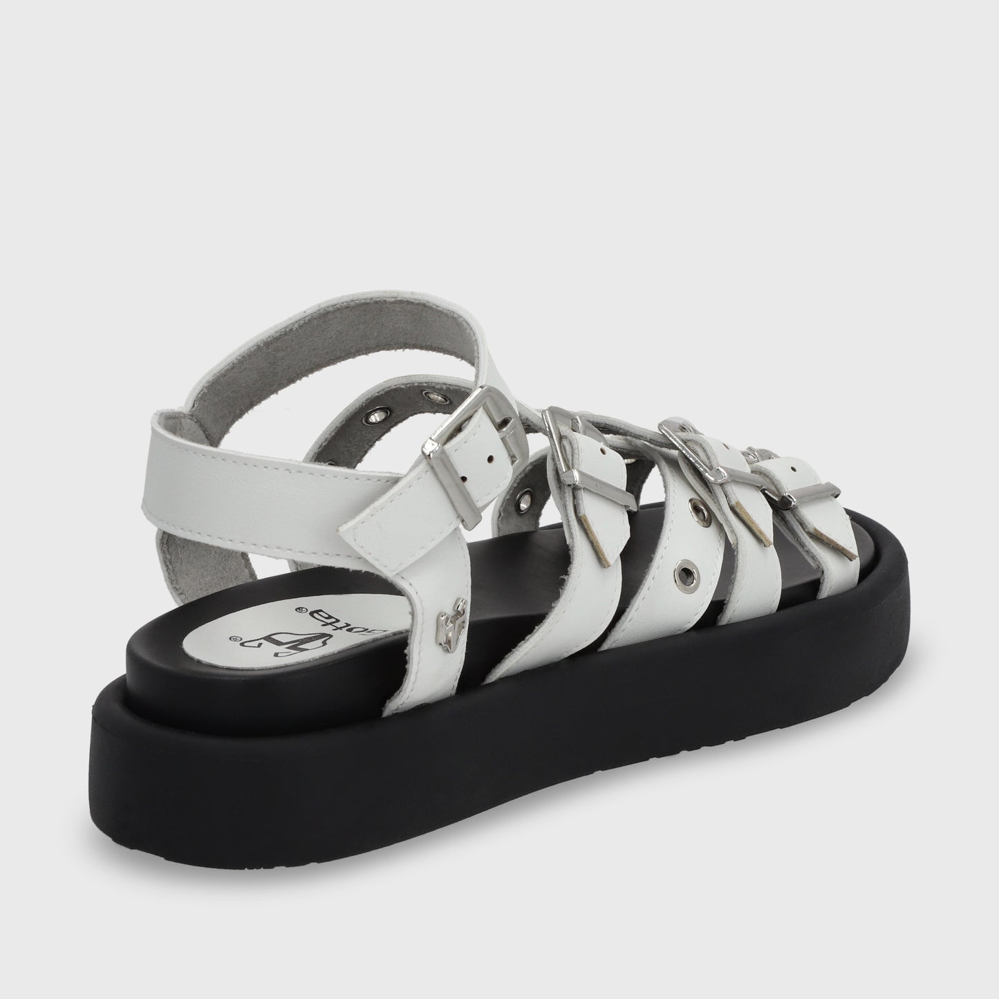 Sandalia Plana Blanca Mujer 55950