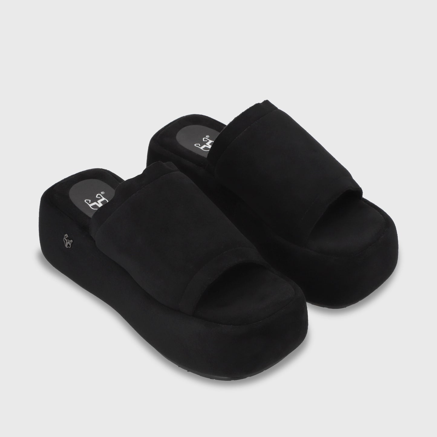 Sandalia Plataforma Negro Mujer 55960