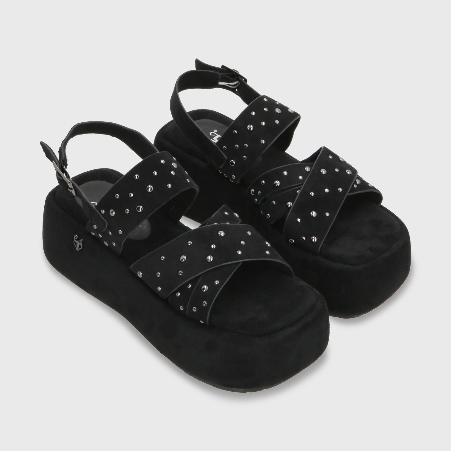 Sandalia Plataforma Negro Mujer 55962
