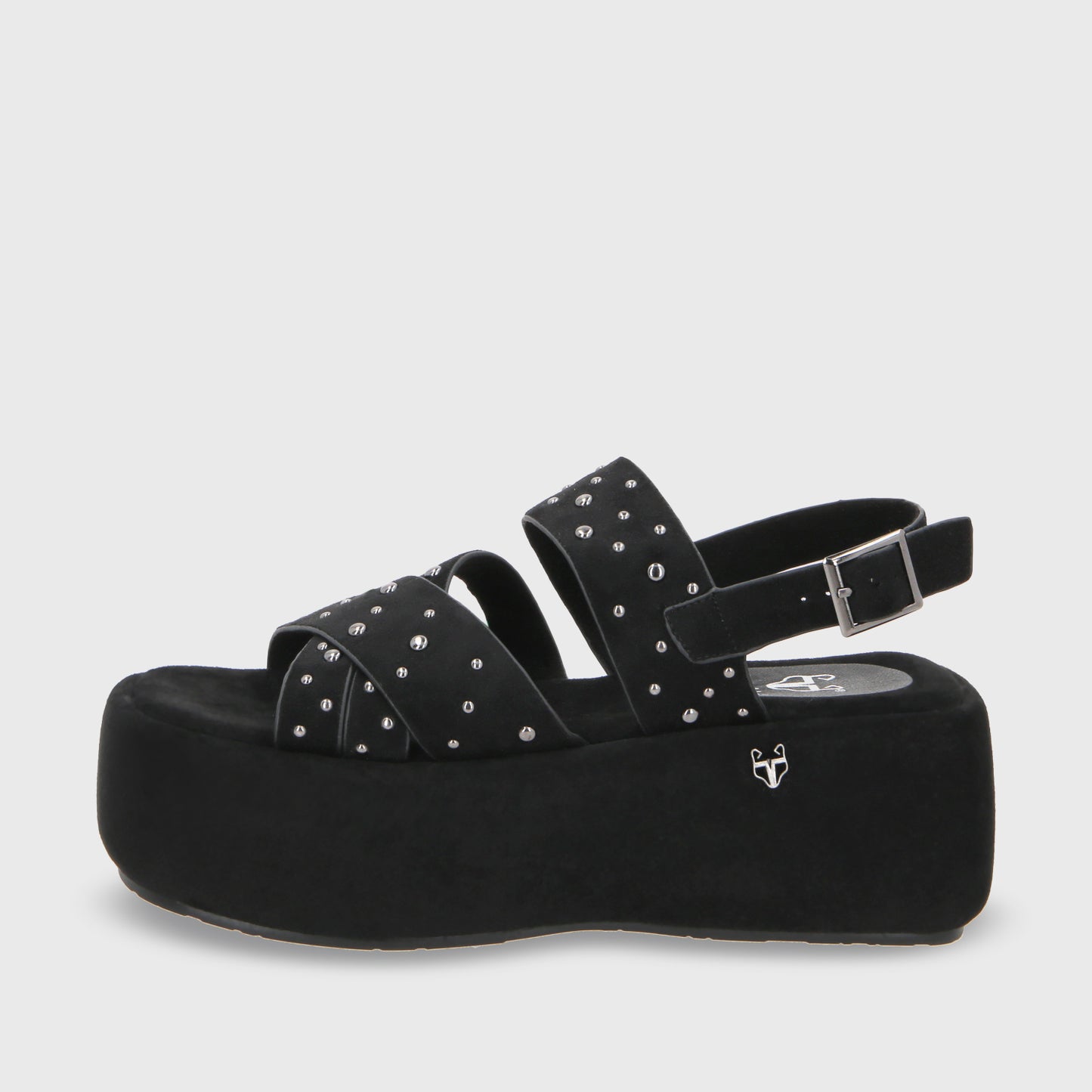 Sandalia Plataforma Negro Mujer 55962