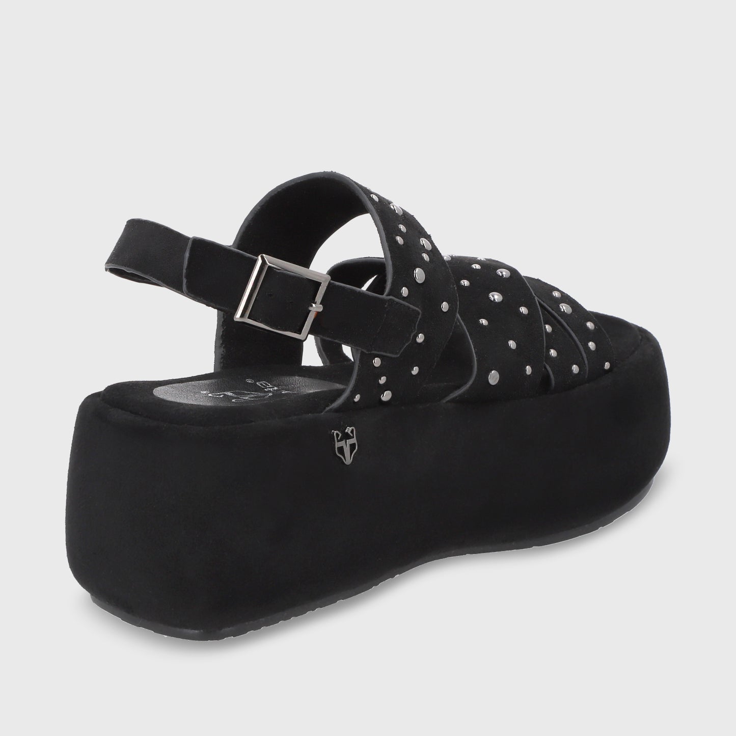 Sandalia Plataforma Negro Mujer 55962