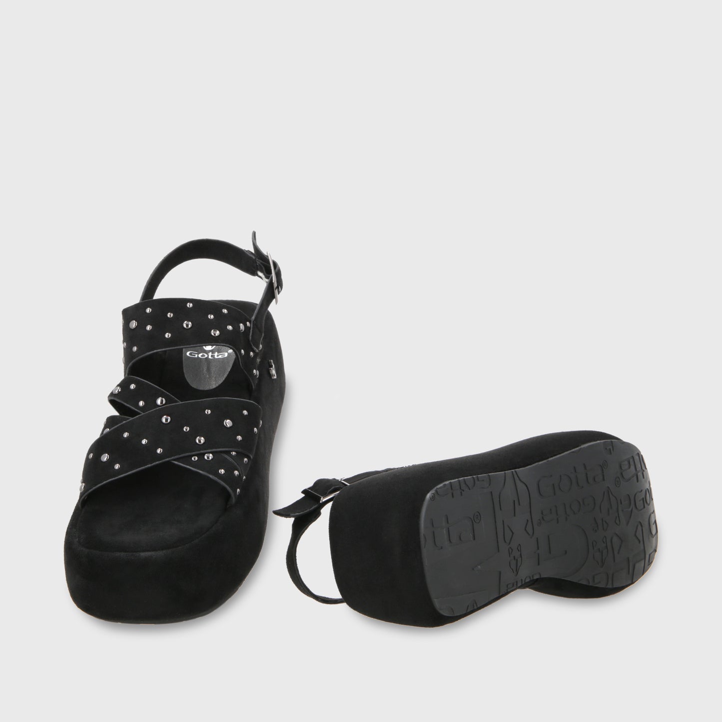 Sandalia Plataforma Negro Mujer 55962