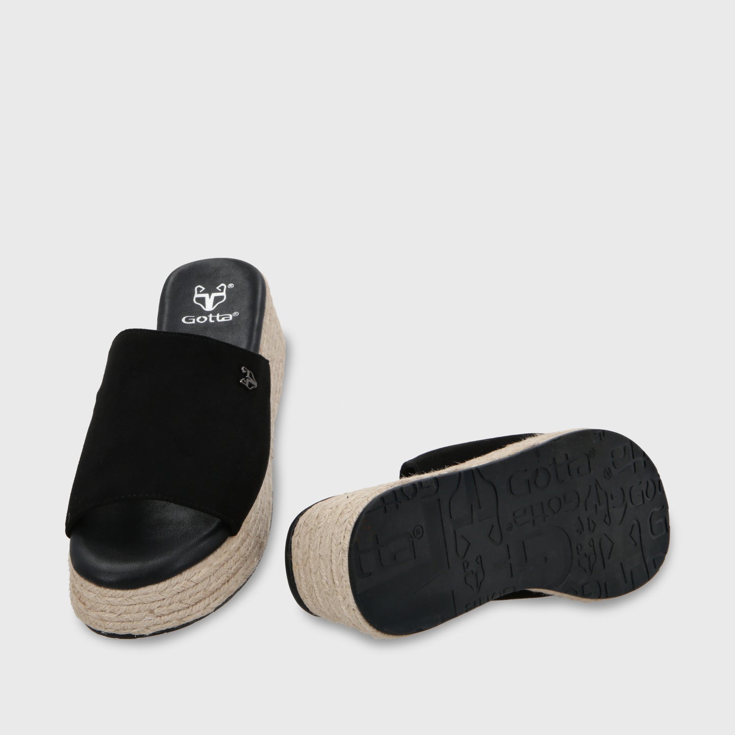 Sandalia Plataforma Negro Mujer 55971