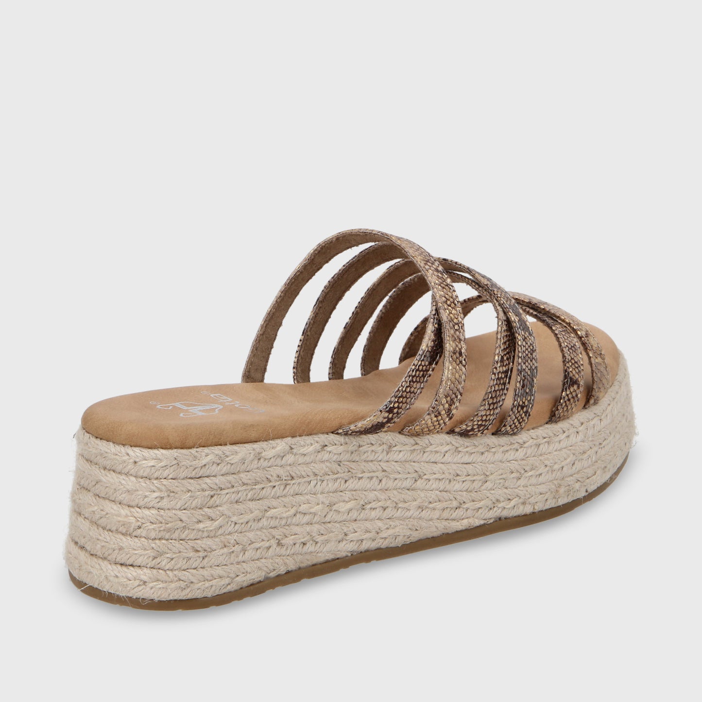 Sandalia Plataforma Dorada Mujer 55972