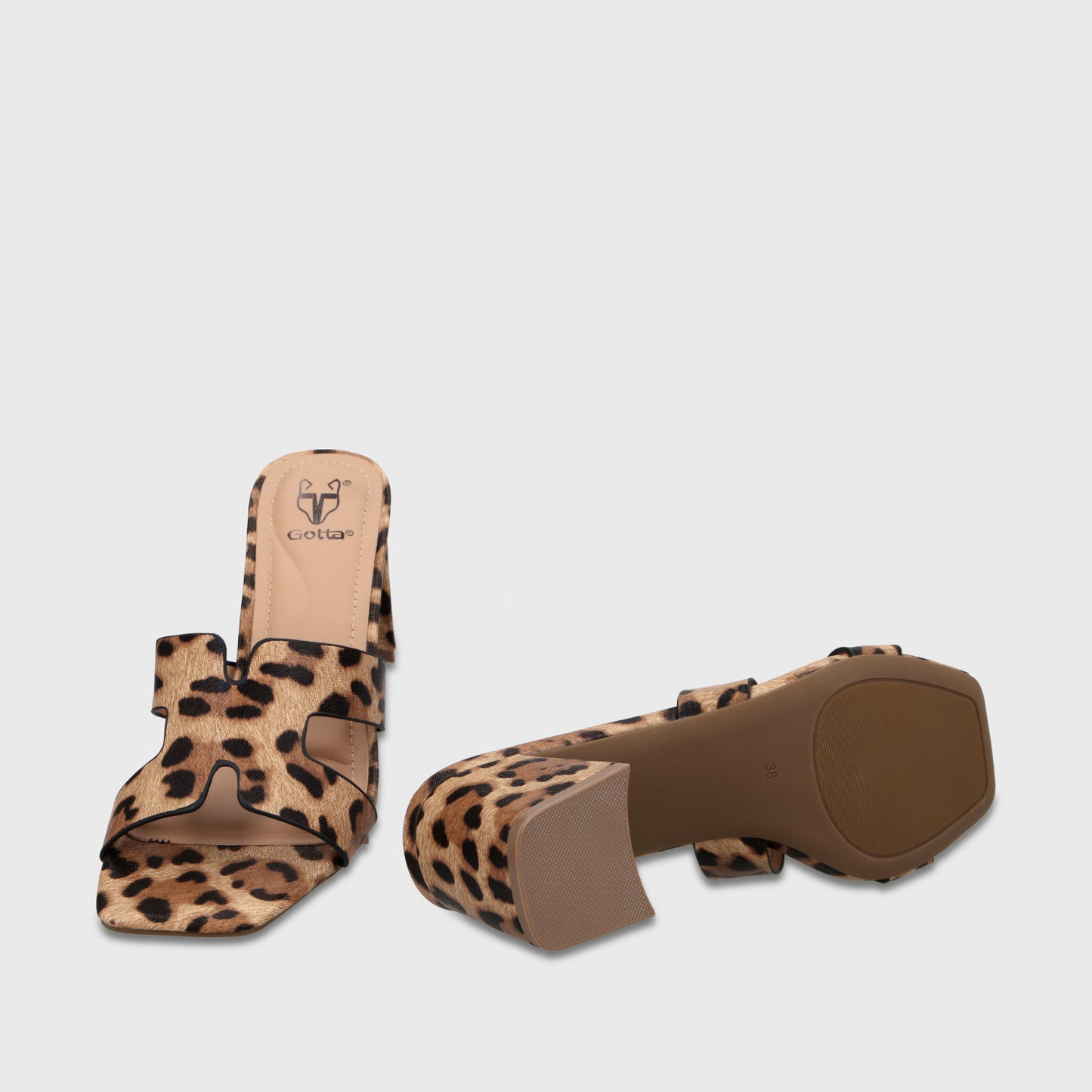 Sandalia Taco Animal Print Mujer 64030