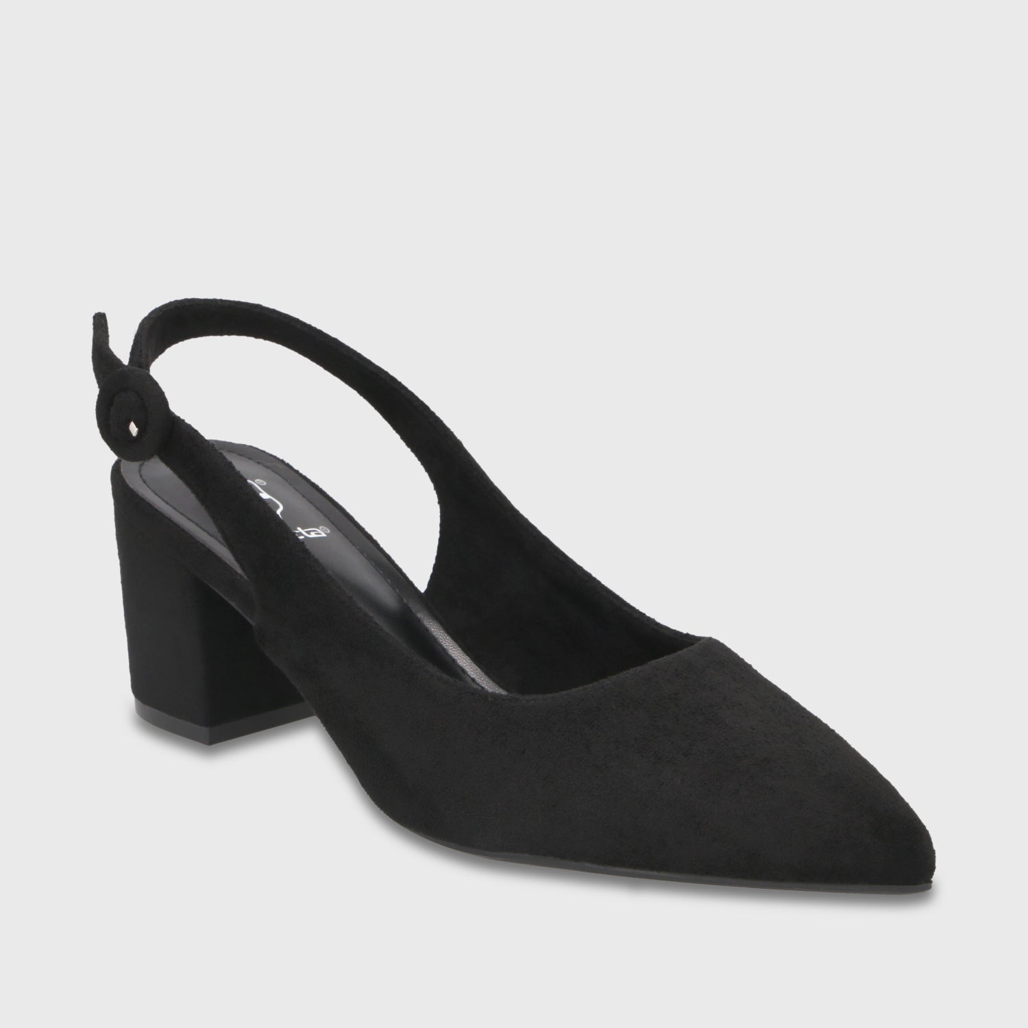 Zapato Taco Negro Mujer 64040